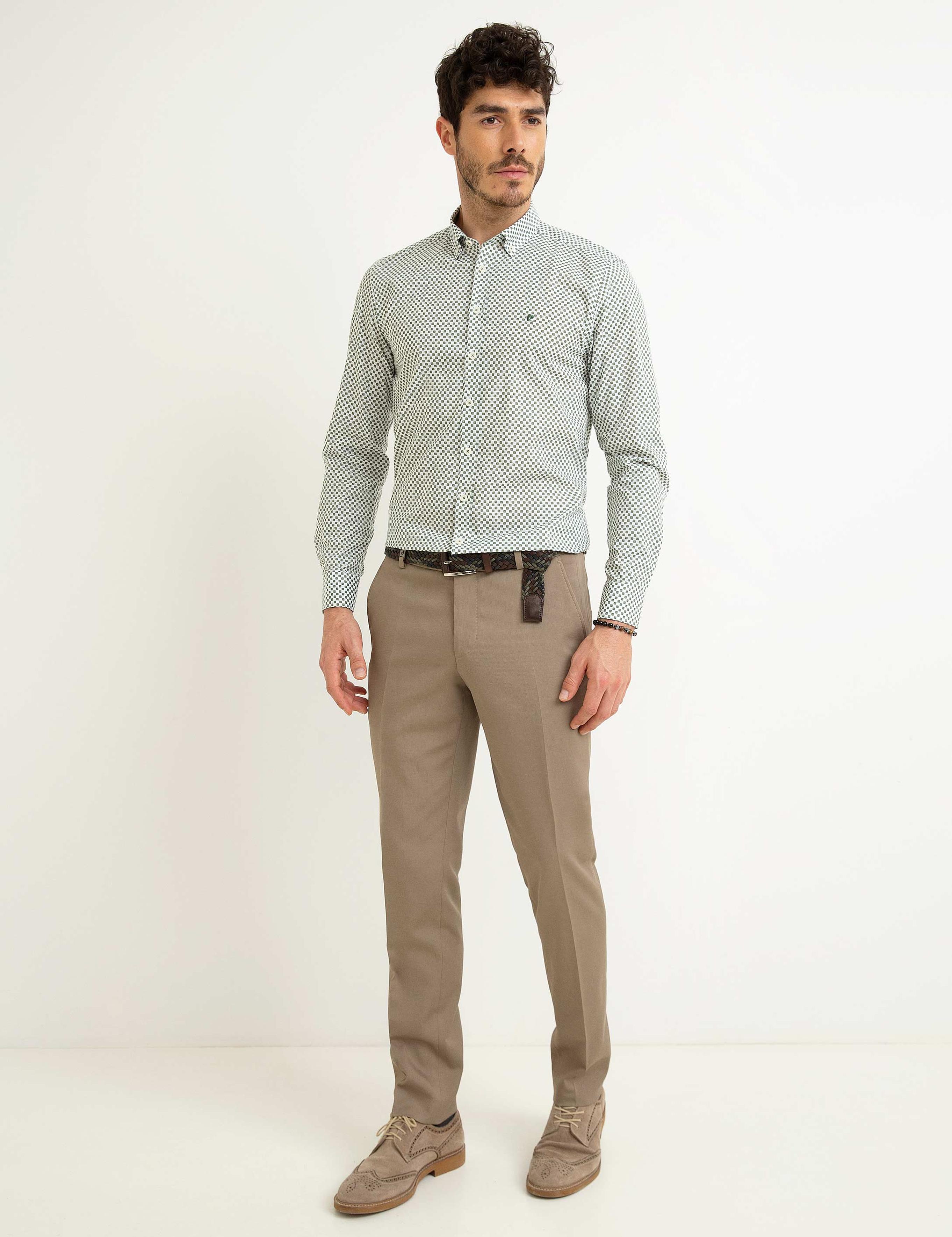 Yeşil Slim Fit Gömlek