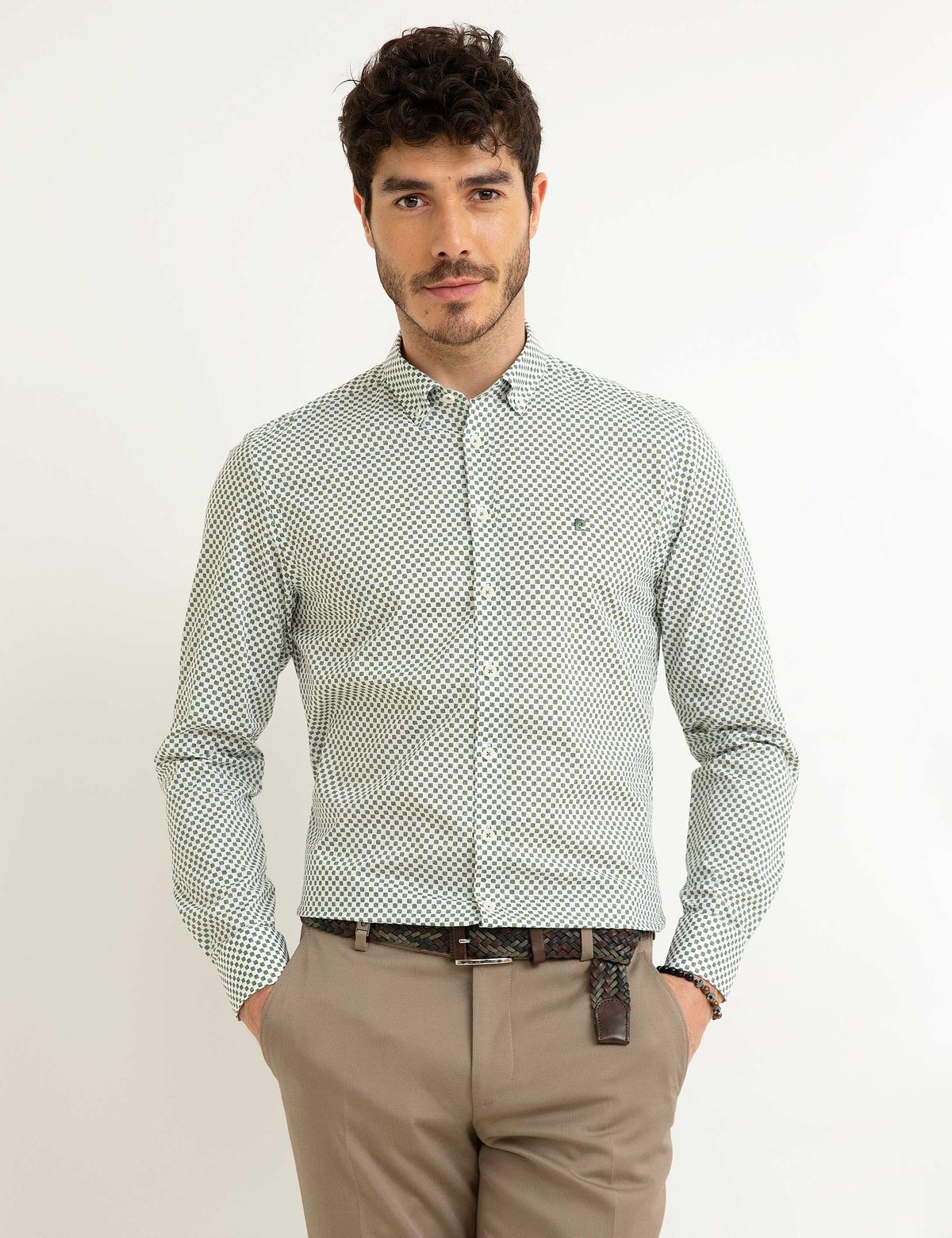 Yeşil Slim Fit Gömlek - 50188504017