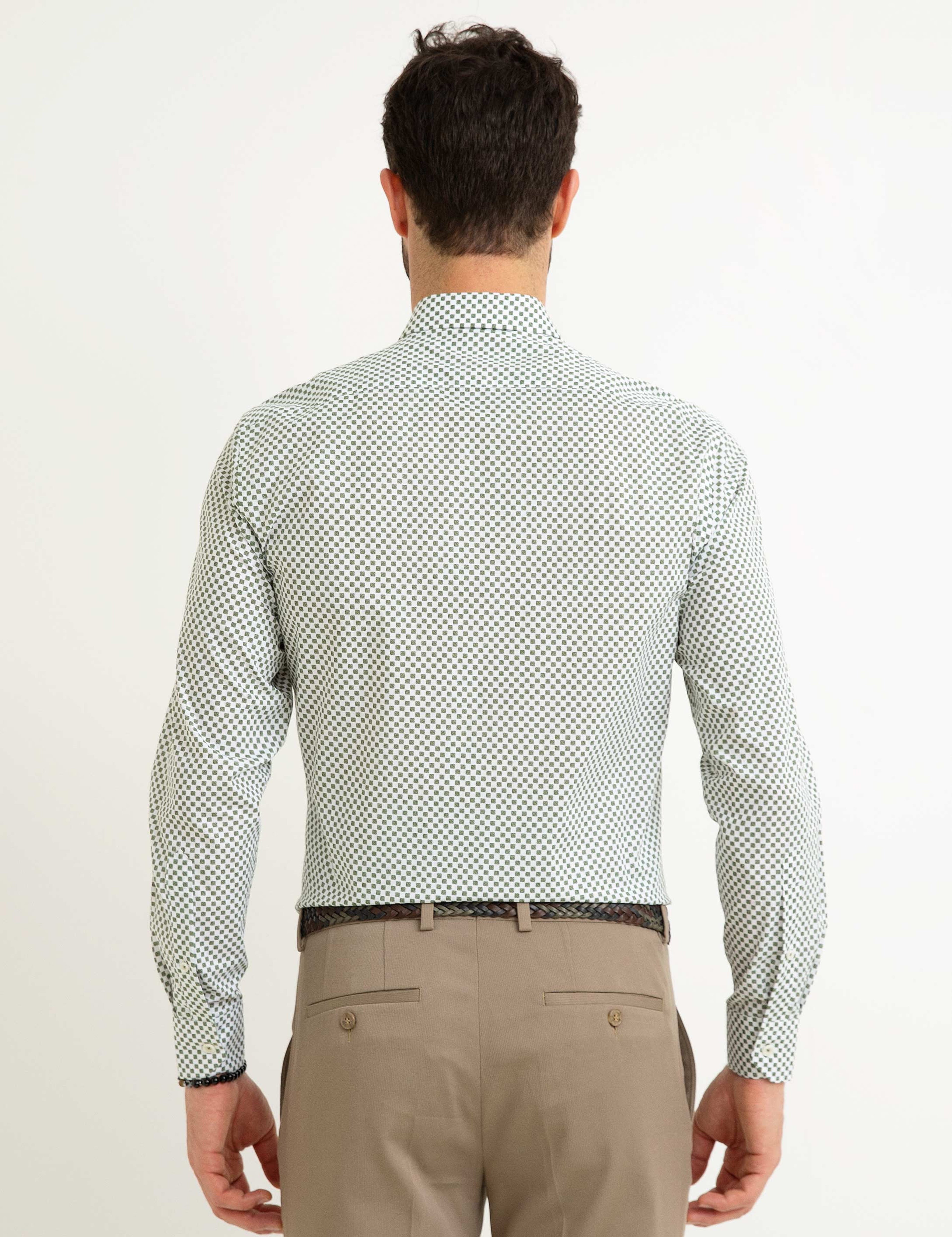 Yeşil Slim Fit Gömlek - Image 3