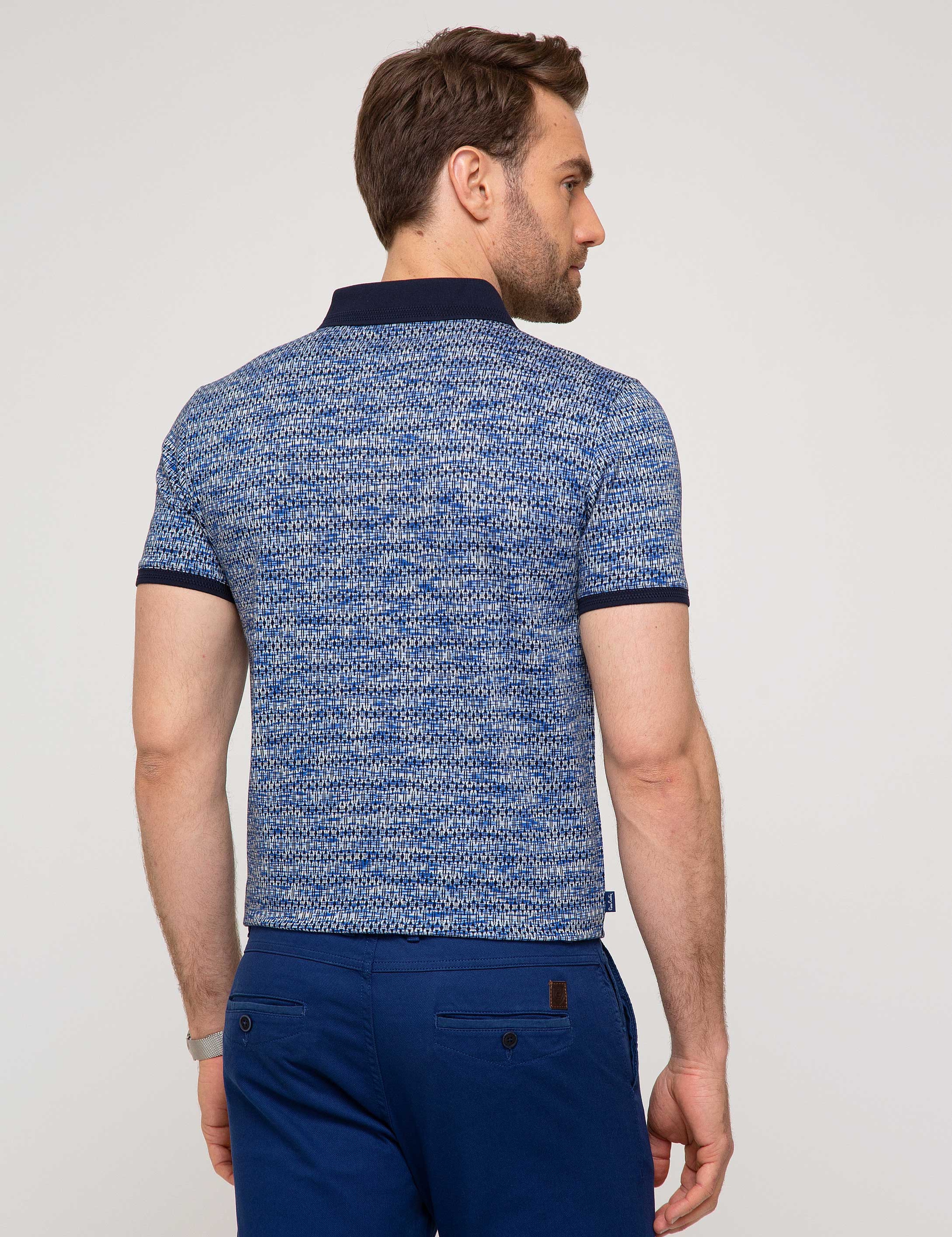 Lacivert Slim Fit Polo Yaka T-Shirt - Image 4
