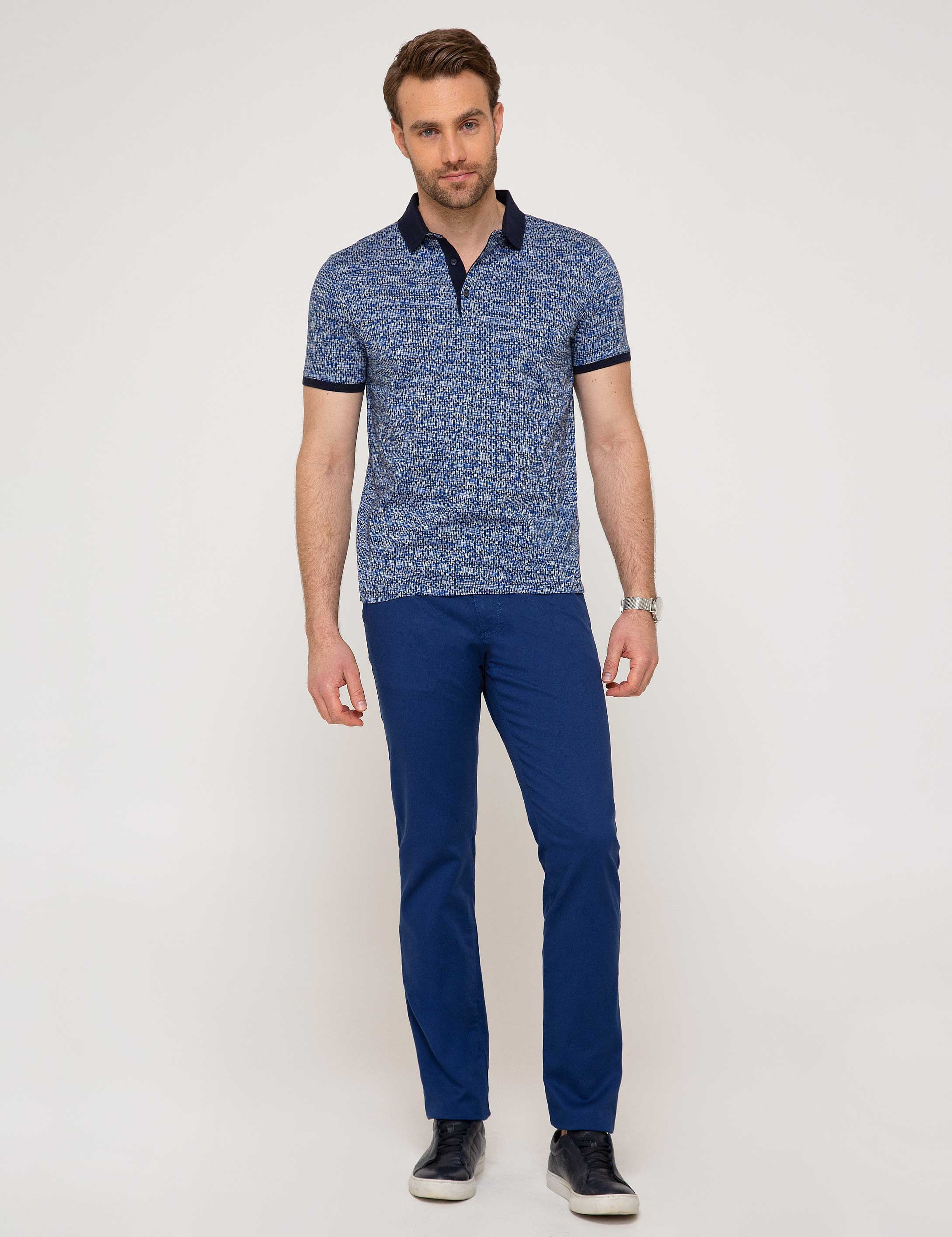 Lacivert Slim Fit Polo Yaka T-Shirt