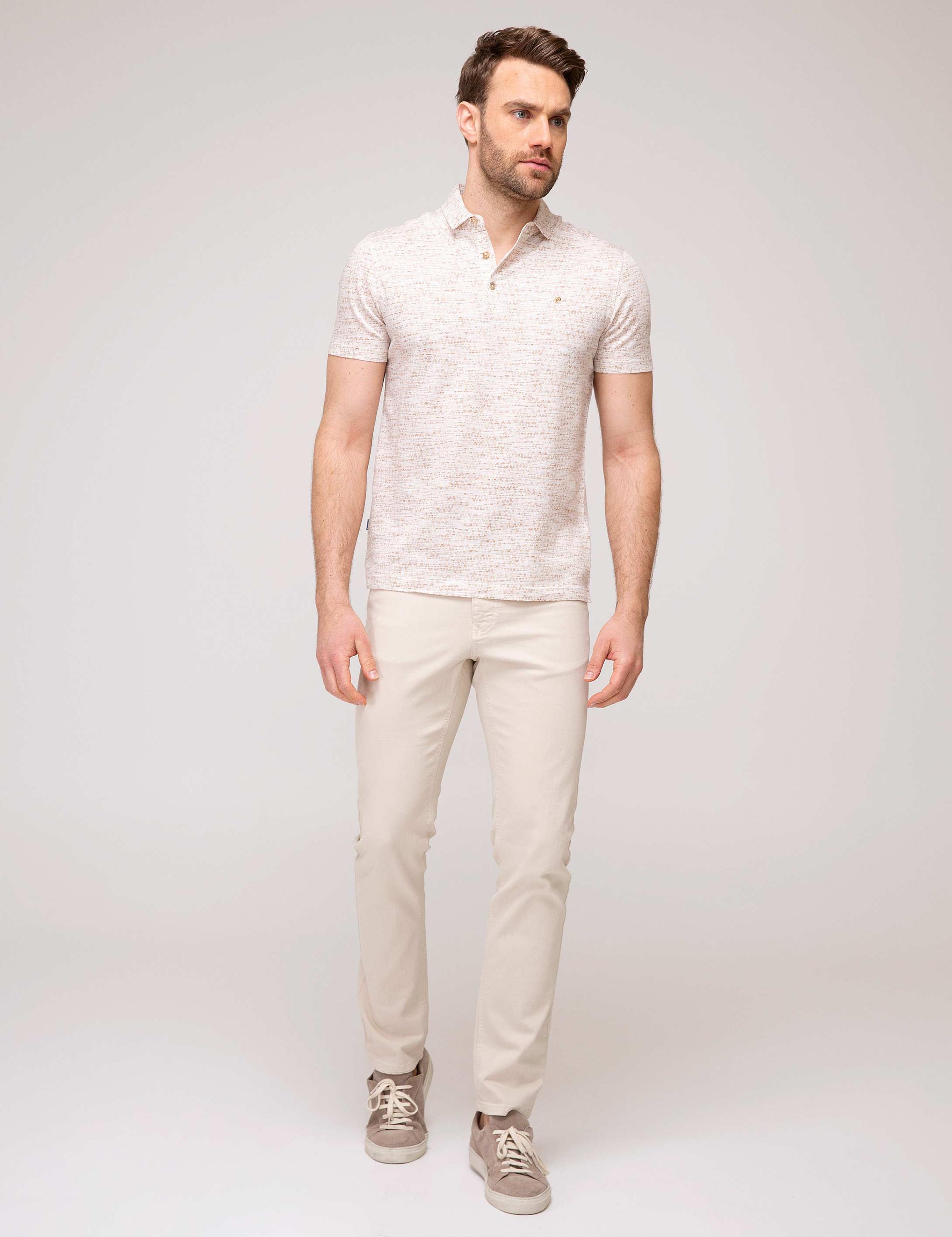 Bej Slim Fit Tişört