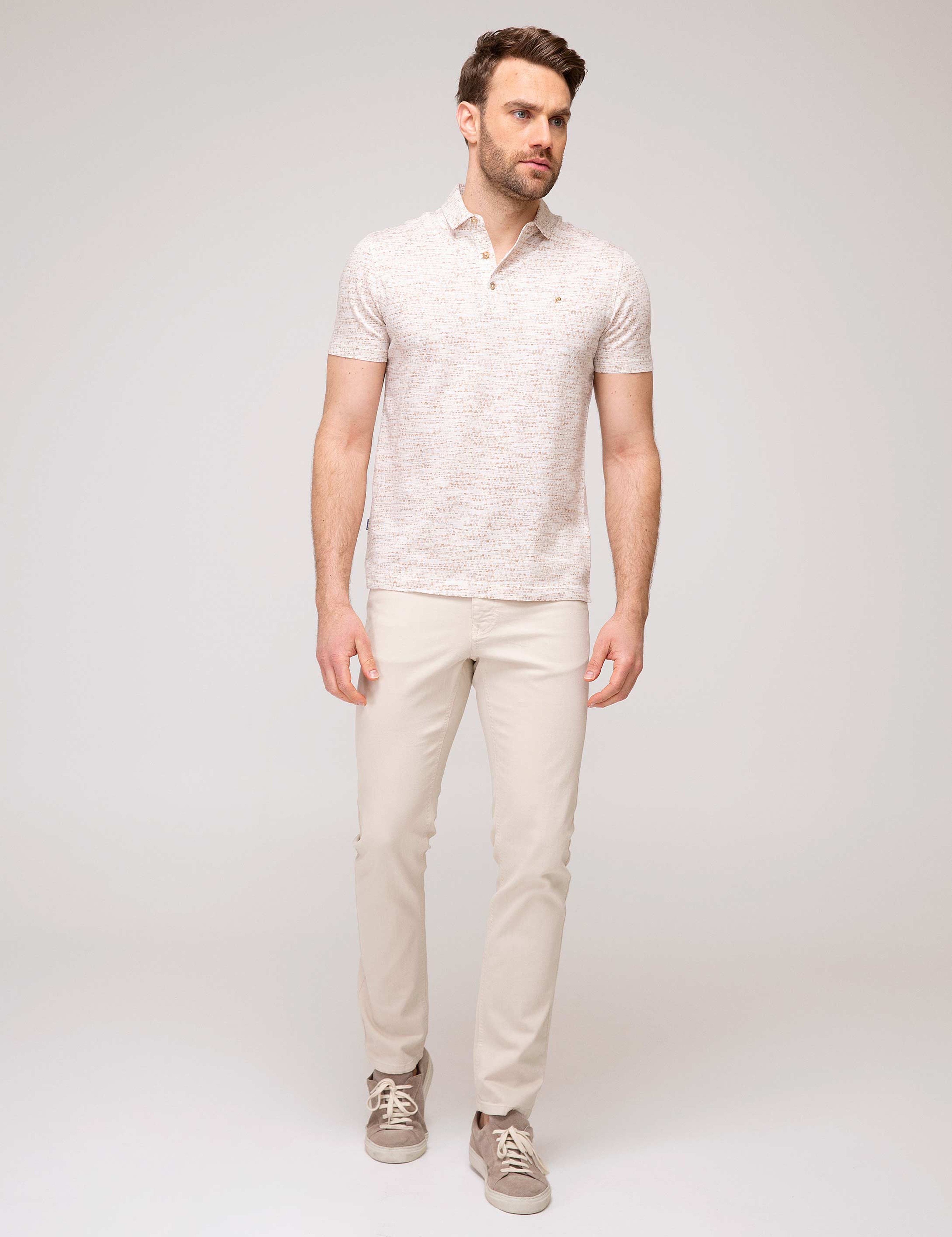 Bej Slim Fit Tişört - Image 2