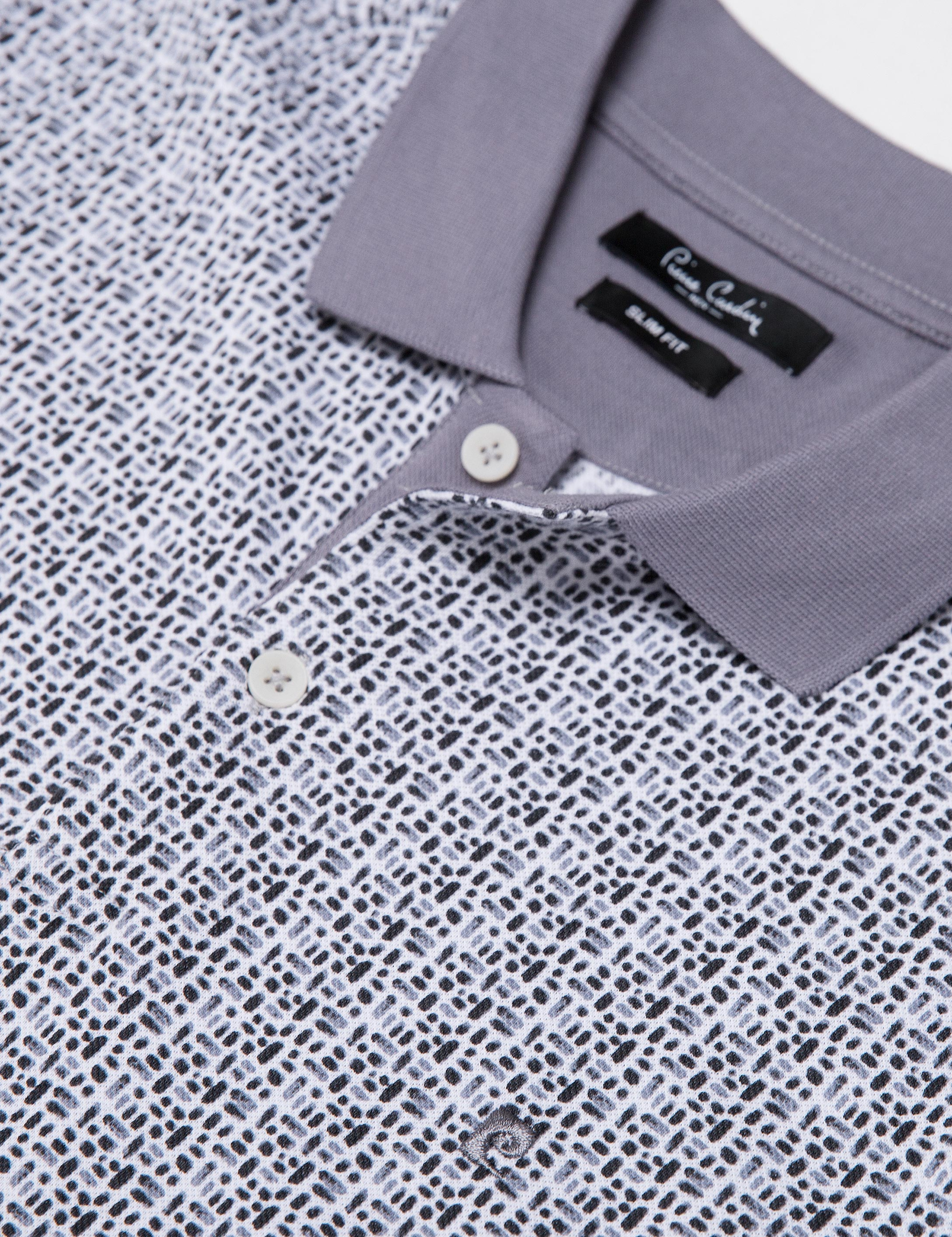 Gri Slim Fit Polo Yaka T-Shirt - Image 4