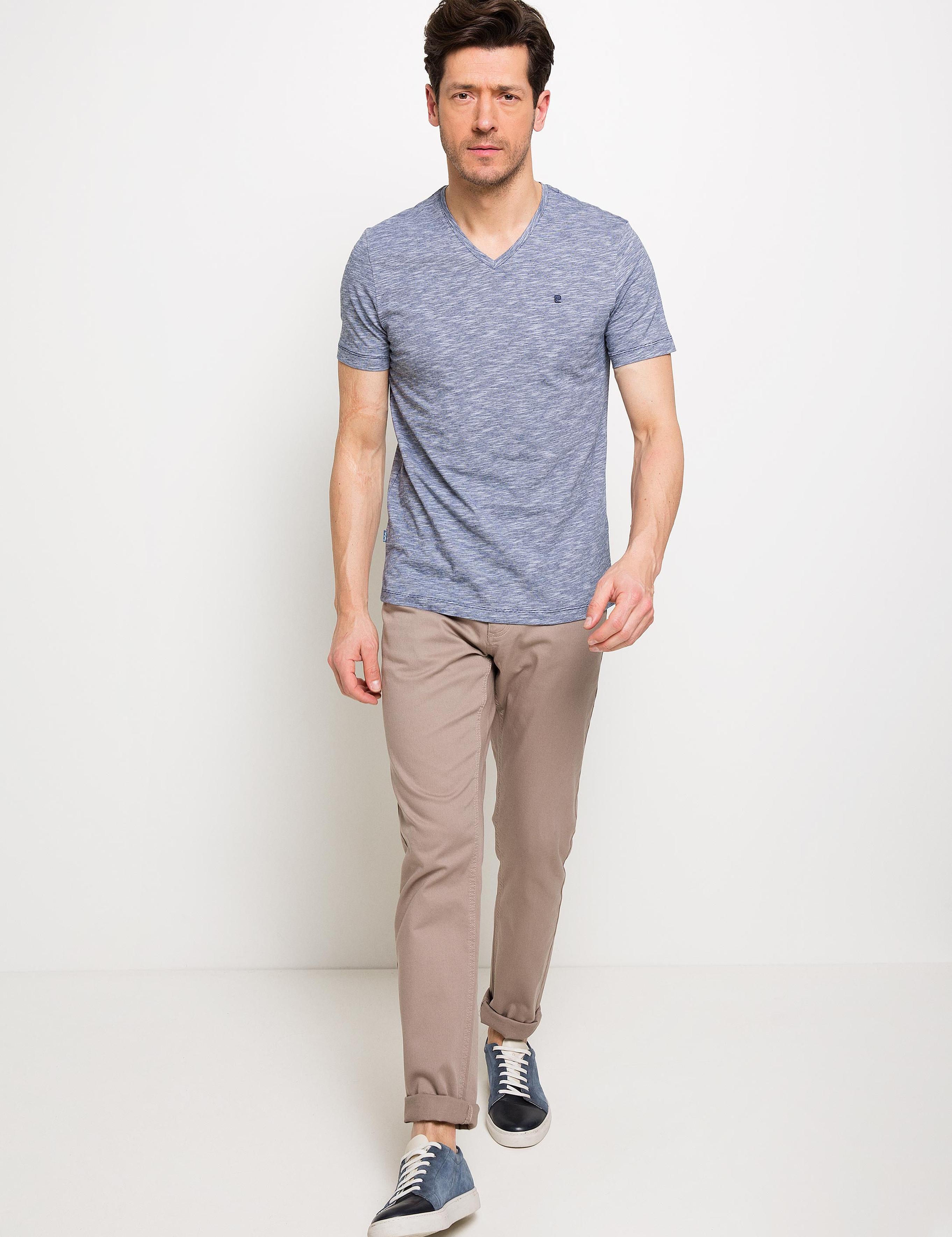 Lacivert Slim Fit Basic Tişört