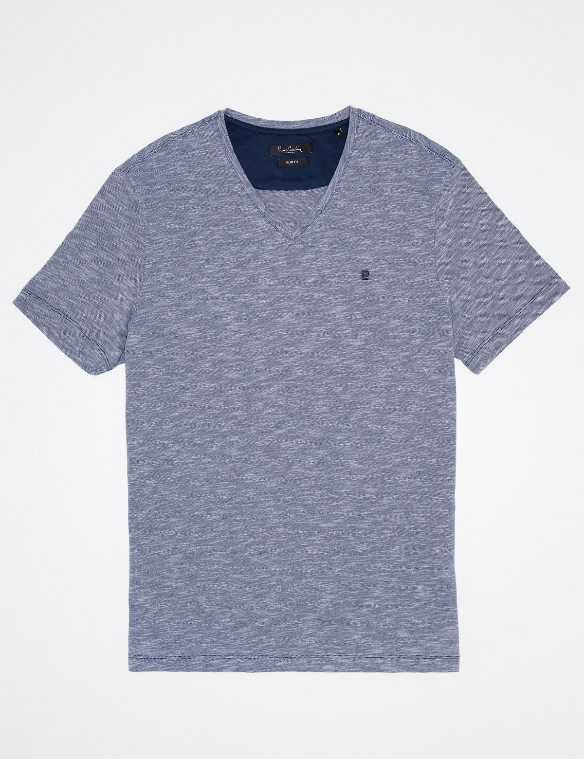 Lacivert Slim Fit Basic Tişört - 50188634063