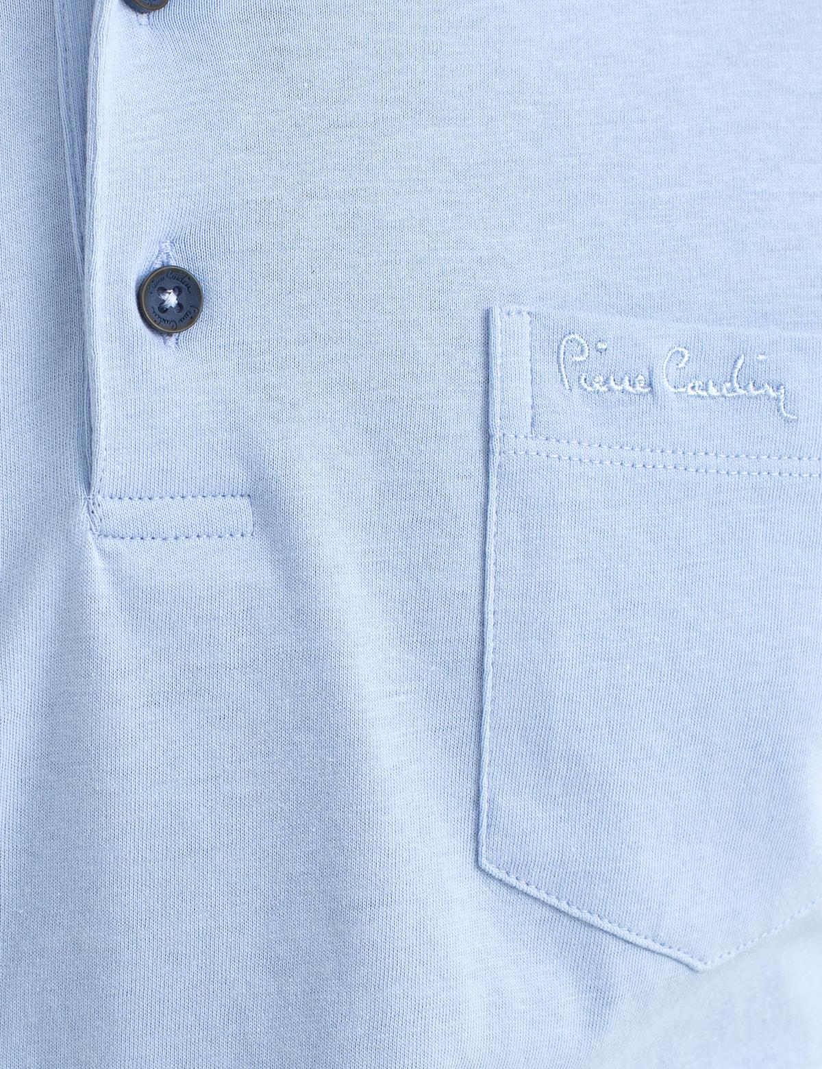 Açık Mavi Regular Fit Basic Polo Yaka T-Shirt - 50188639046