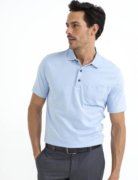 Açık Mavi Regular Fit Basic Polo Yaka T-Shirt - 50188639046