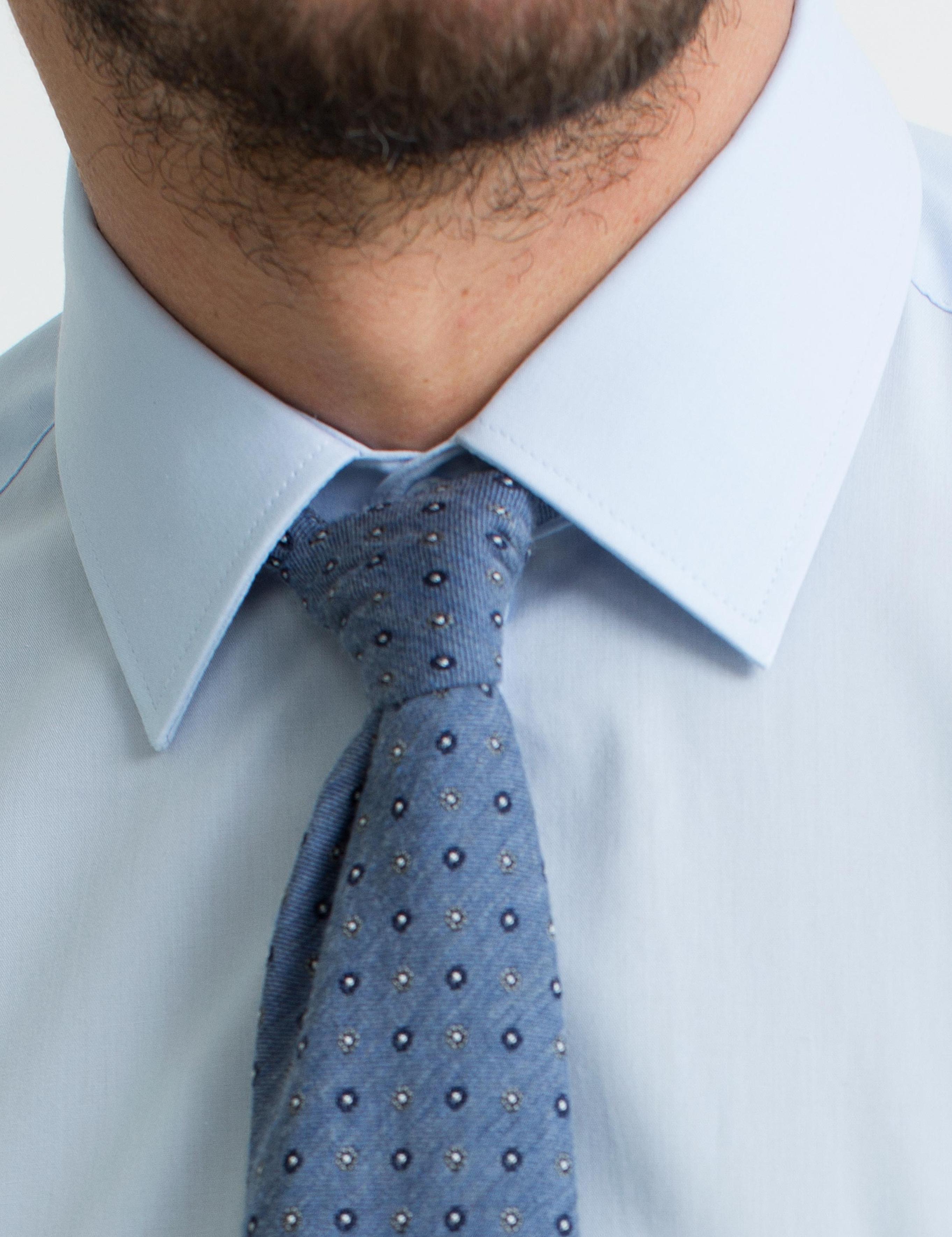 Açık Mavi Regular Fit Uzun Kollu Basic Gömlek