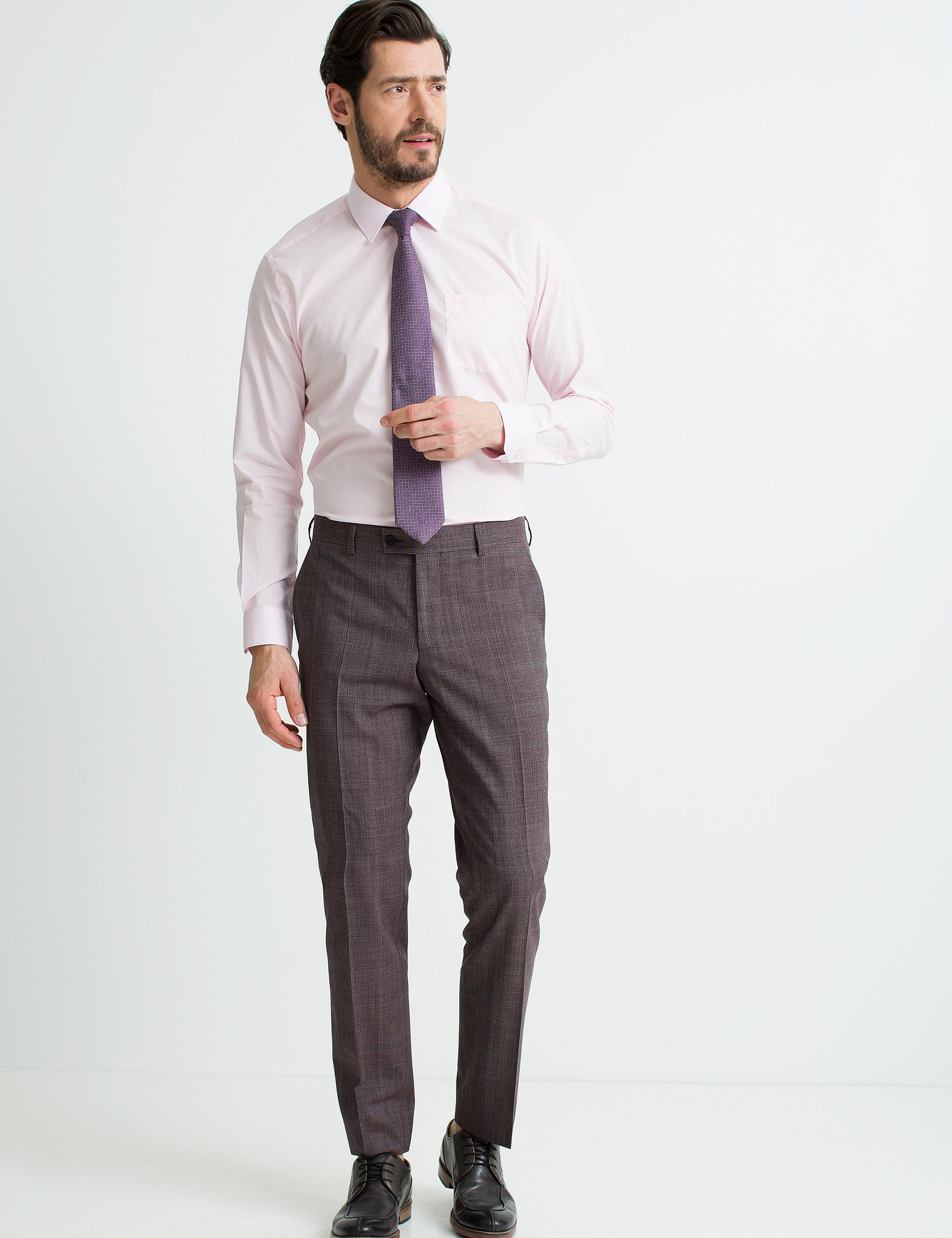 Pembe Regular Fit Basic Gömlek