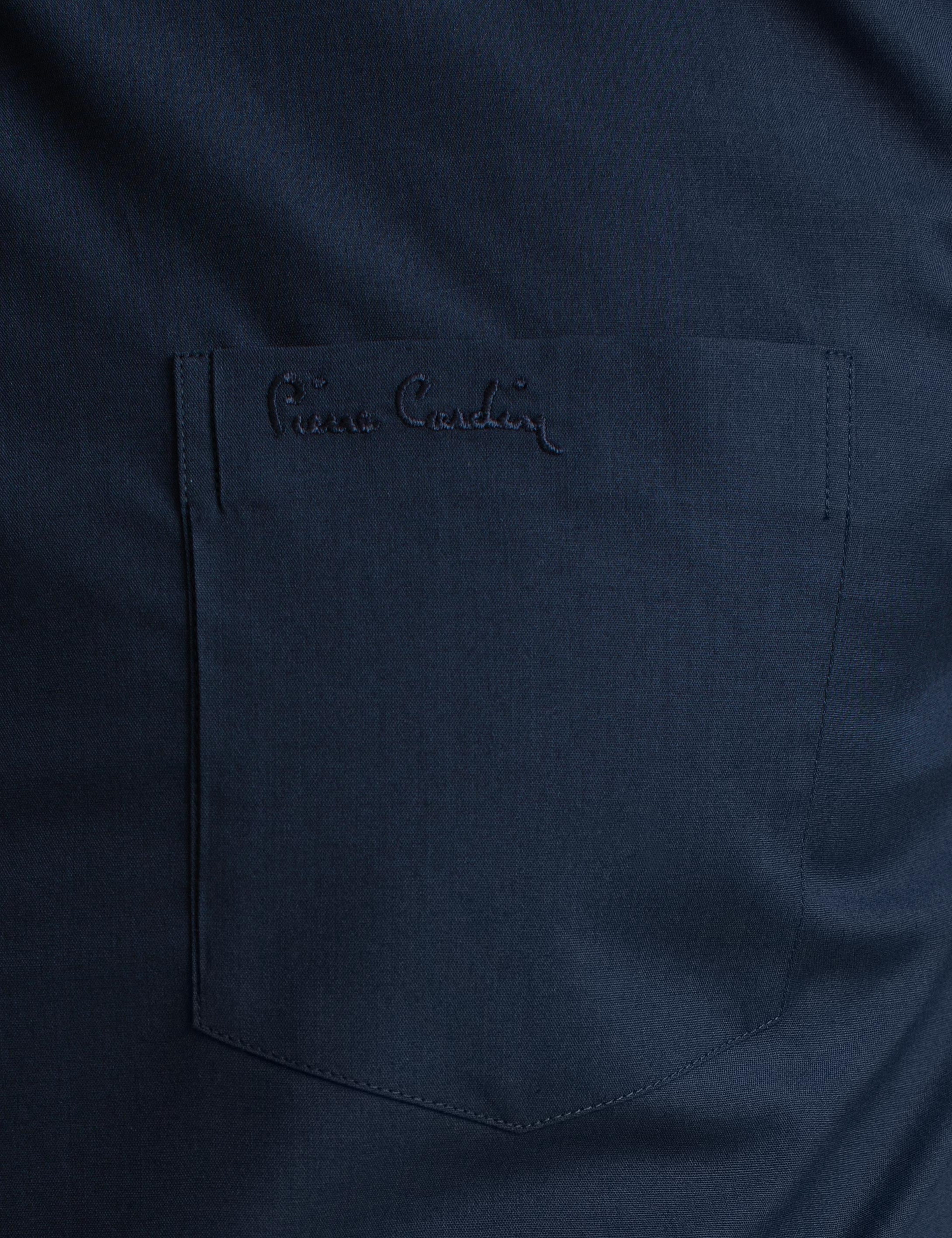 Lacivert Regular Fit Uzun Kollu Basic Gömlek - Image 4