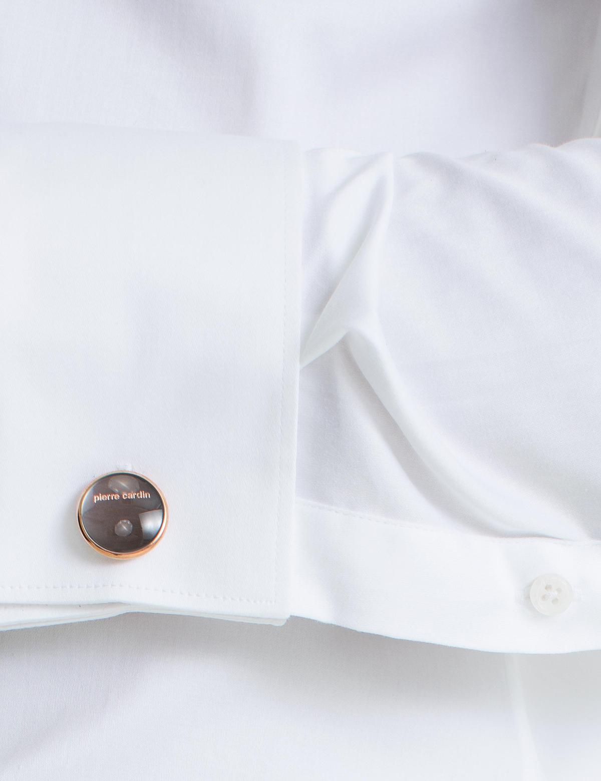 Beyaz Slim Fit Uzun Kollu Basic Gömlek - 50189521010