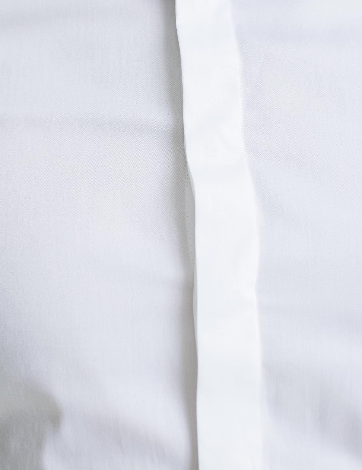 Beyaz Slim Fit Smokin Gömlek - 50189522006