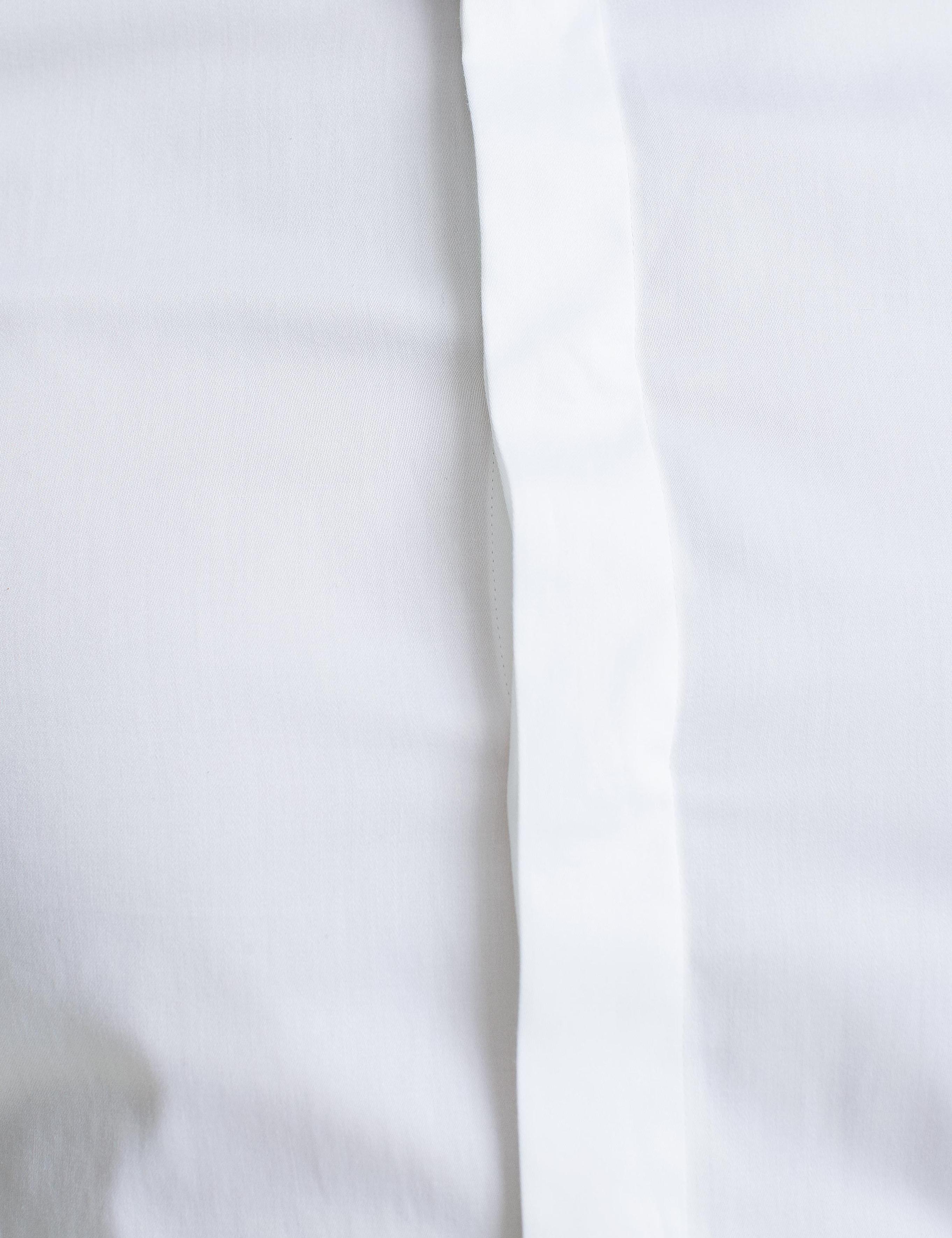 Beyaz Slim Fit Smokin Gömlek