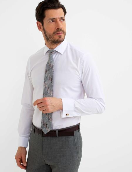 Beyaz Slim Fit Basic Gömlek - 50189528001