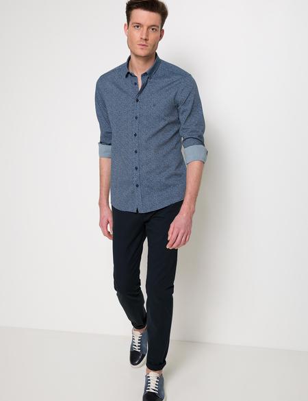 Lacivert Slim Fit Chino Pantolon - 50193311005