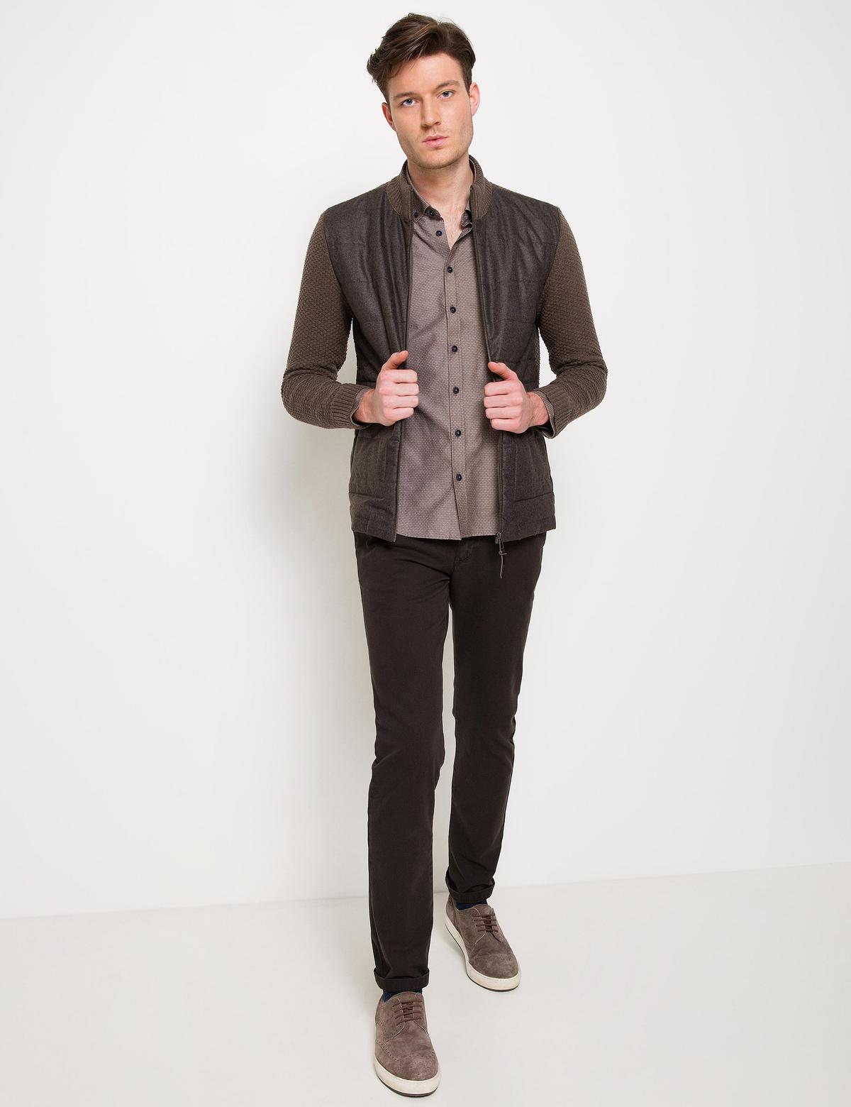Kahverengi Slim Fit Chino Pantolon