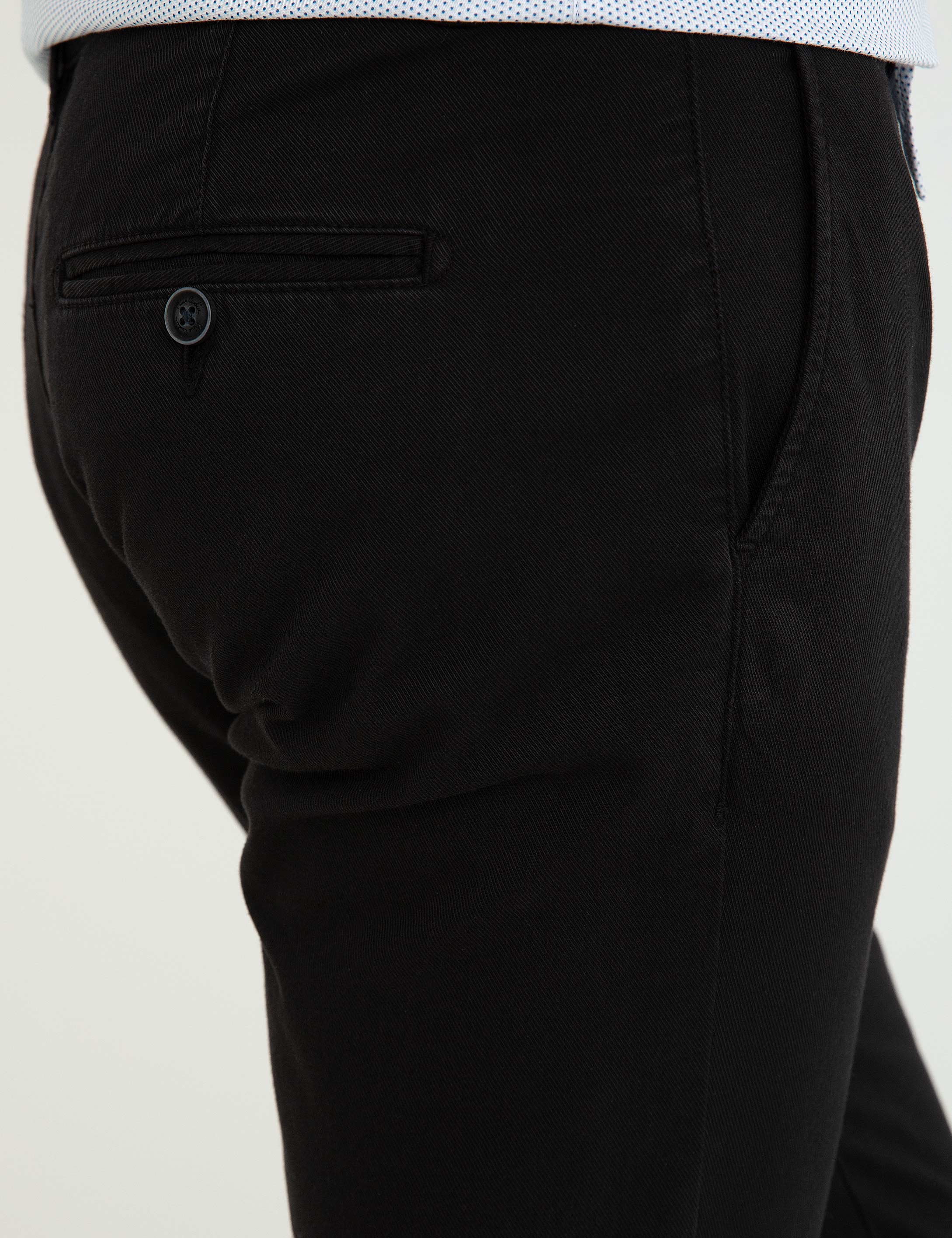Siyah Slim Fit Chino Pantolon