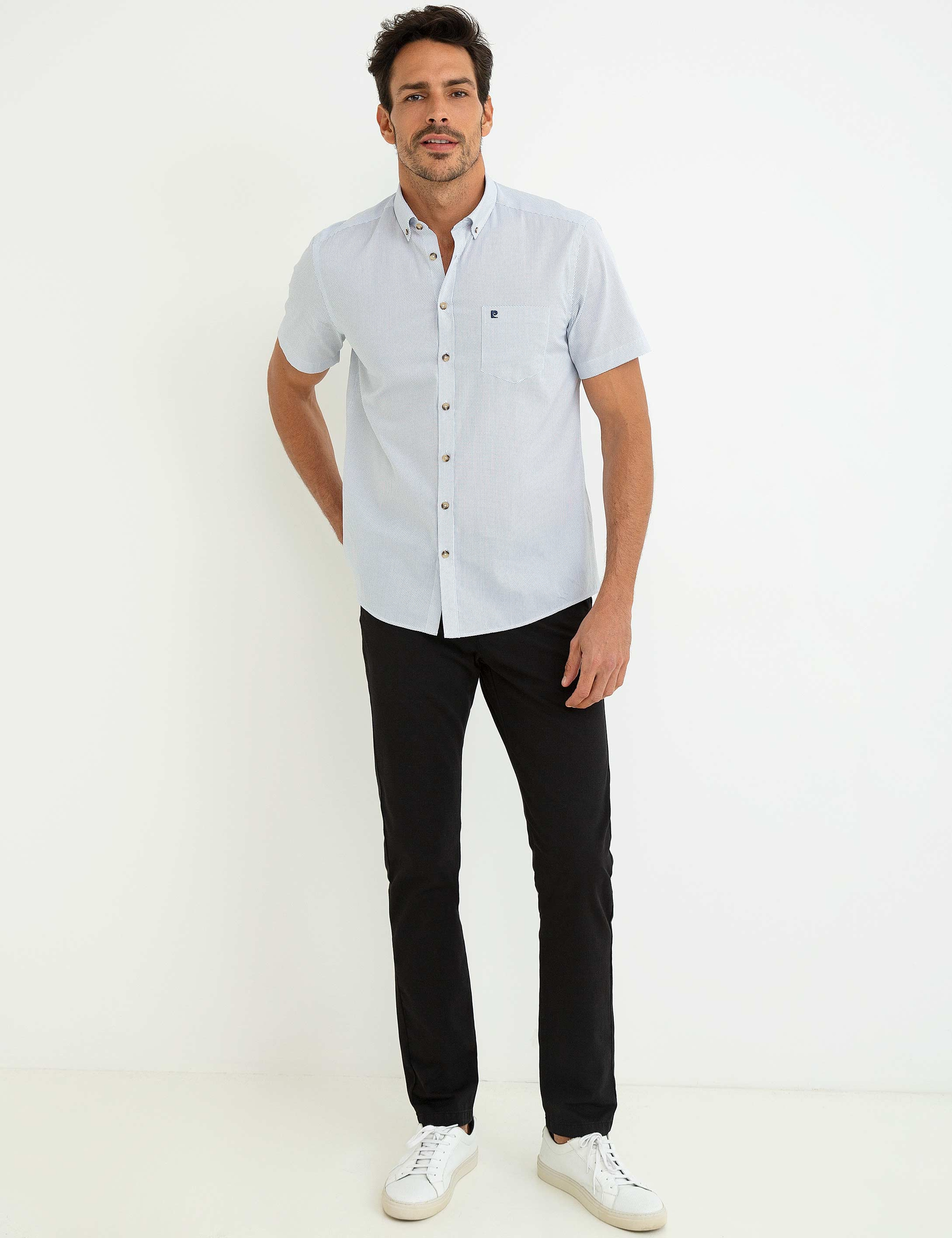 Siyah Slim Fit Chino Pantolon - Image 1