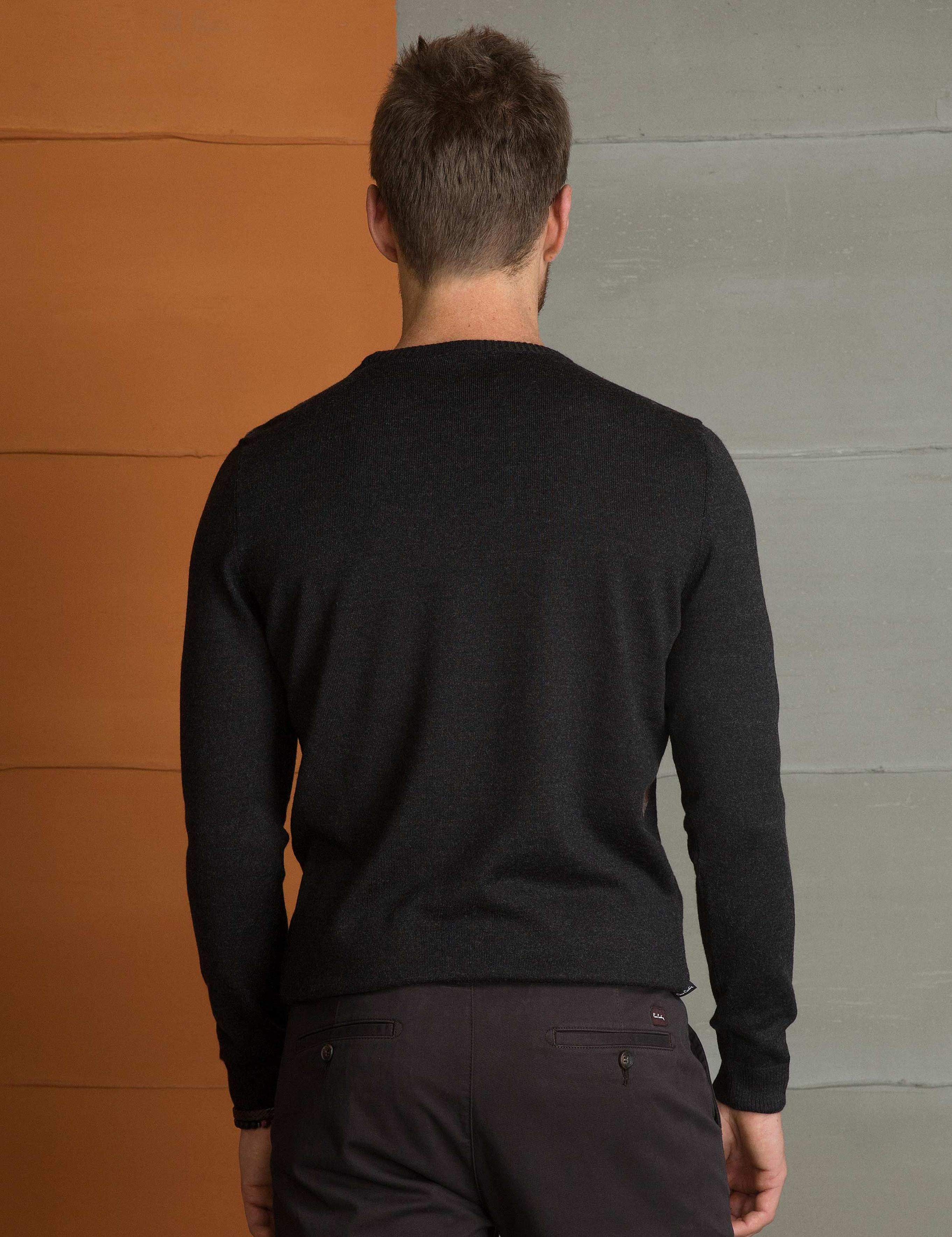 Antrasit Melanj Slim Fit Kazak