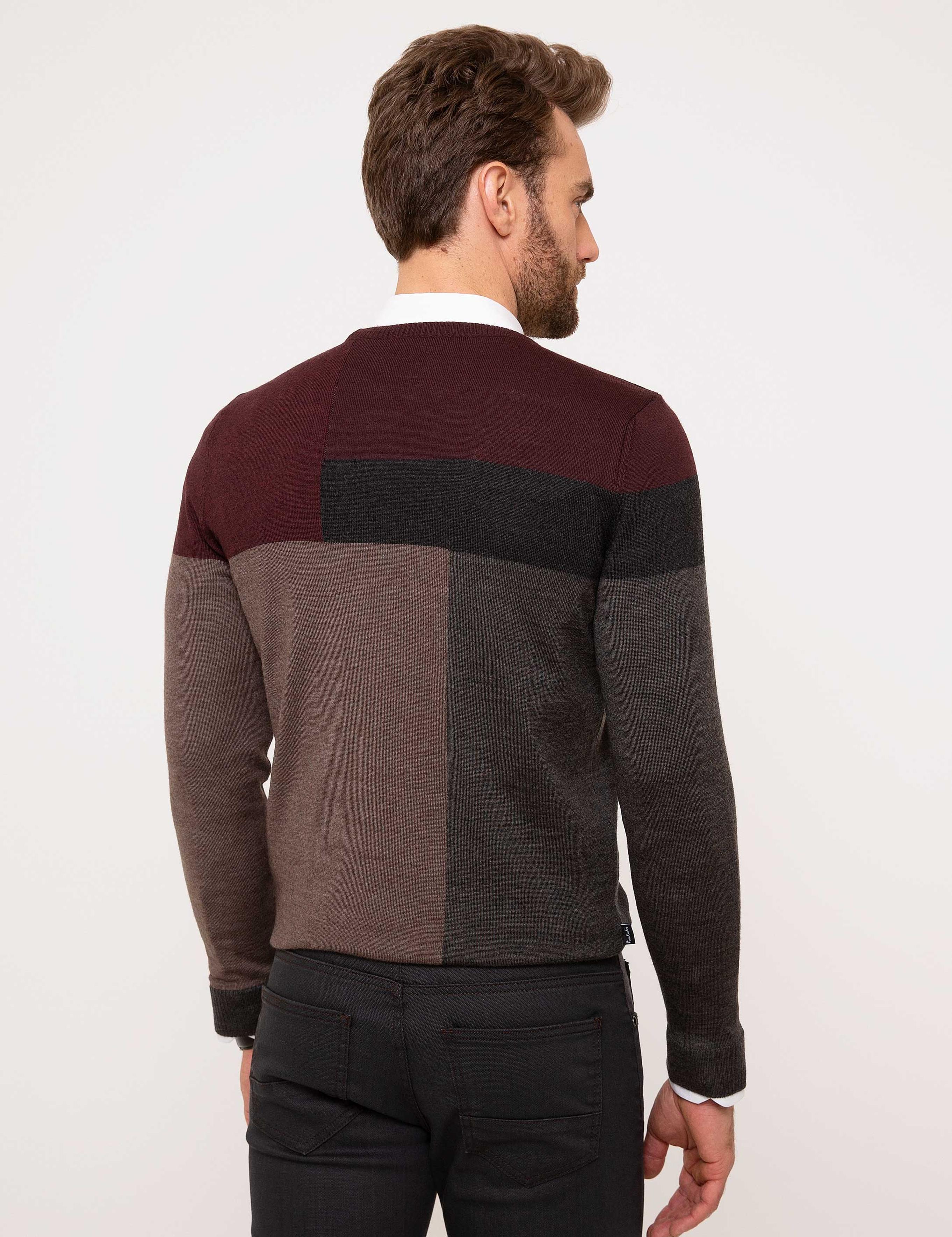 Bordo Slim Fit Kazak