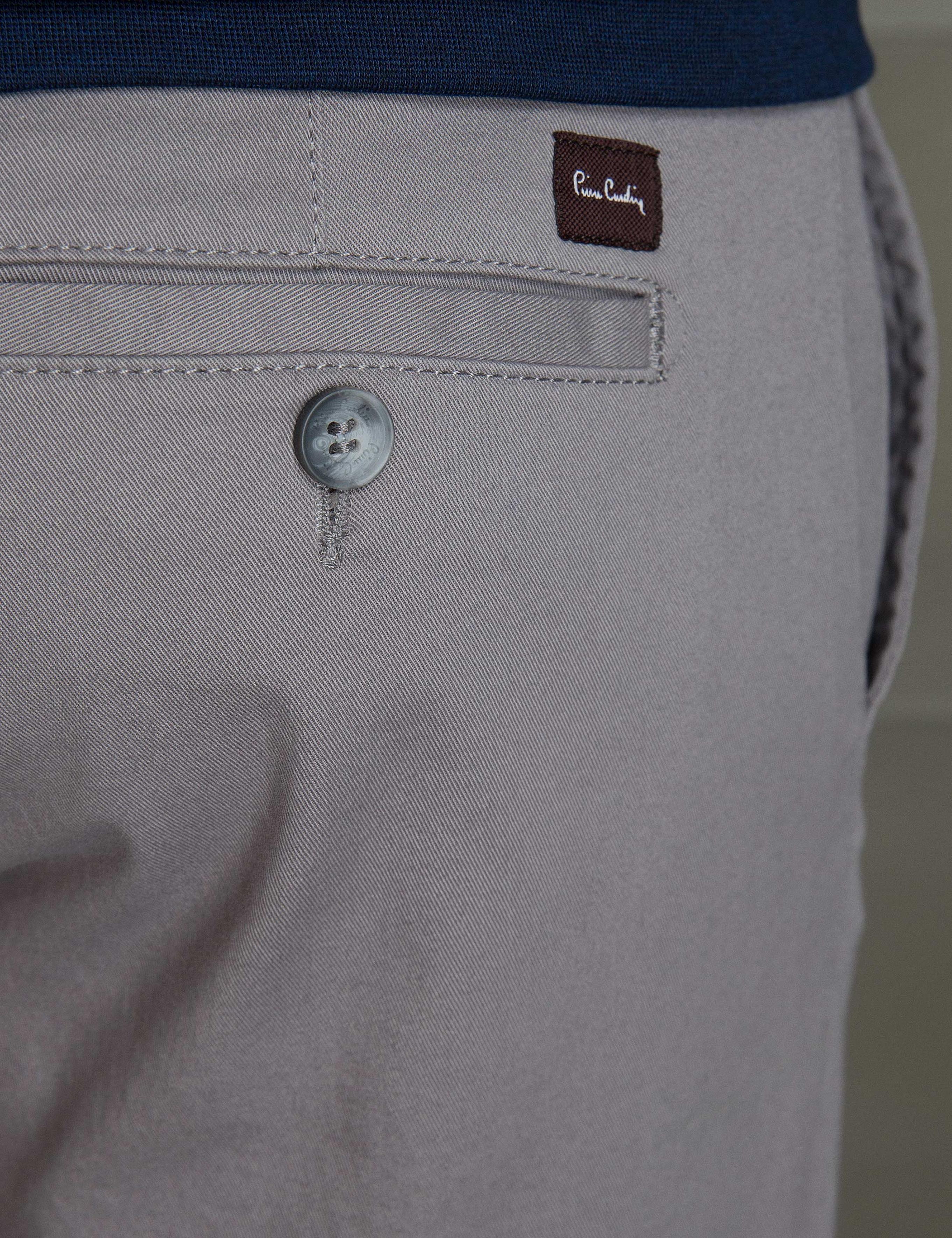 Gri Slim Fit Chino Pantolon