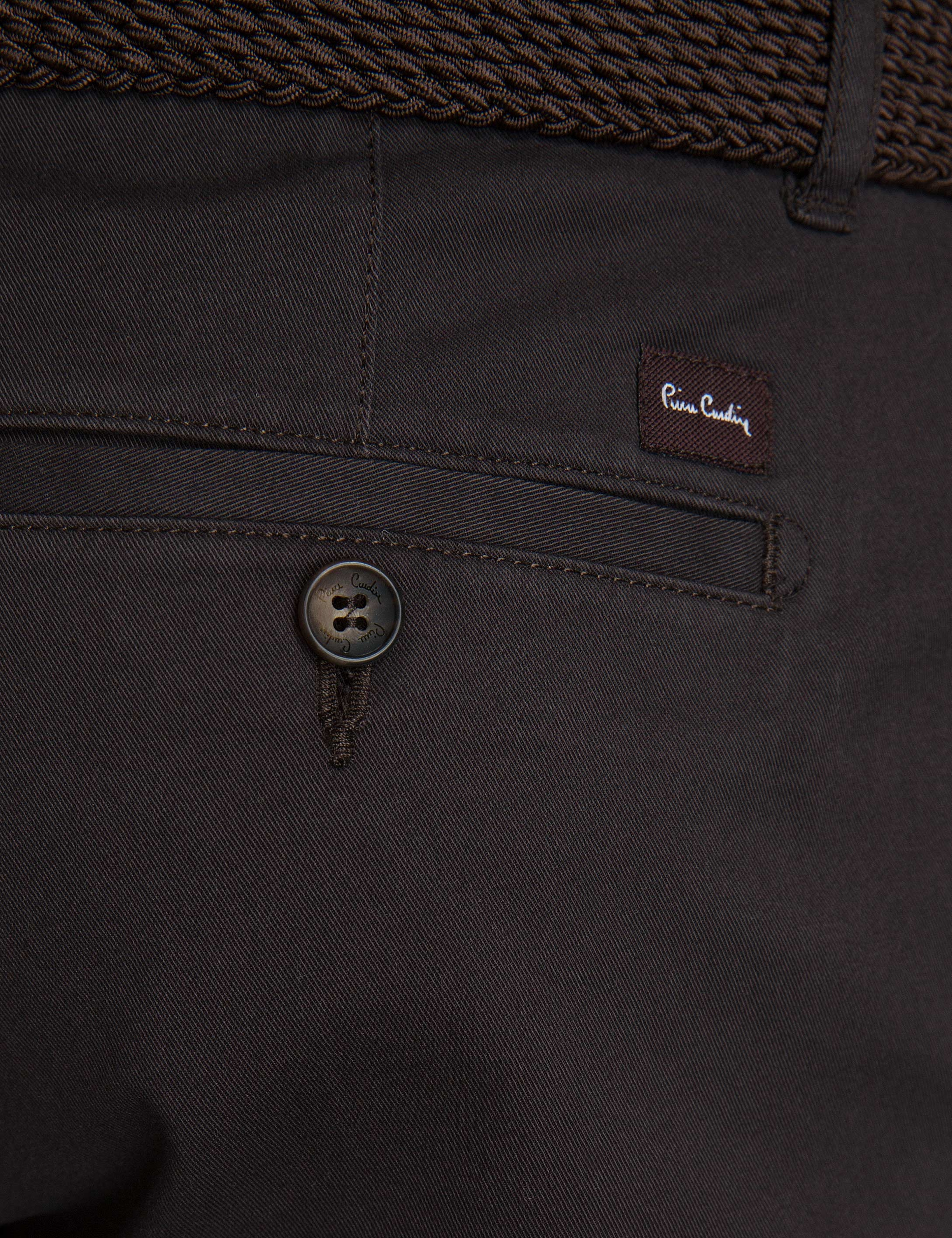 Kahverengi Slim Fit Kanvas Pantolon - Image 4