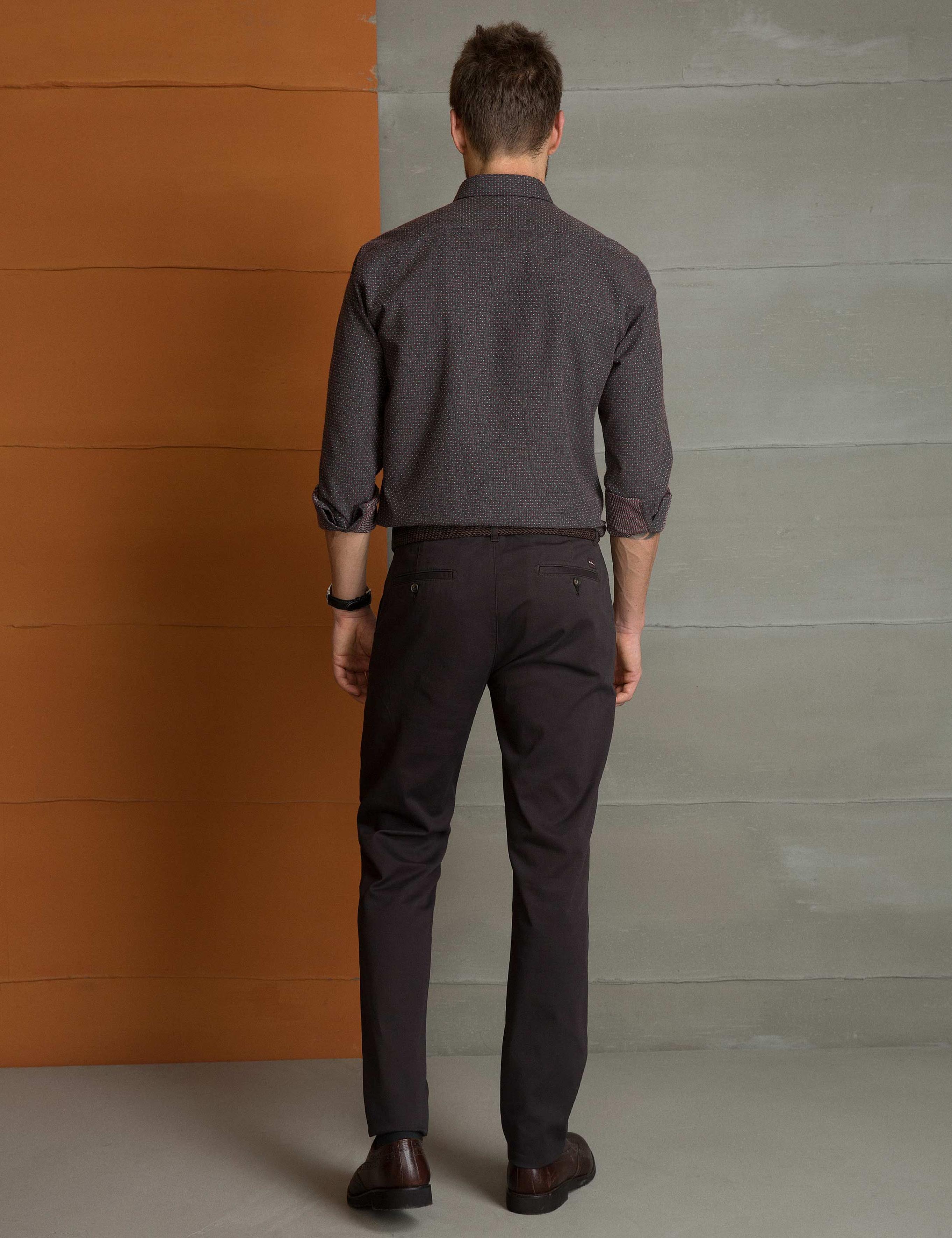 Kahverengi Slim Fit Kanvas Pantolon