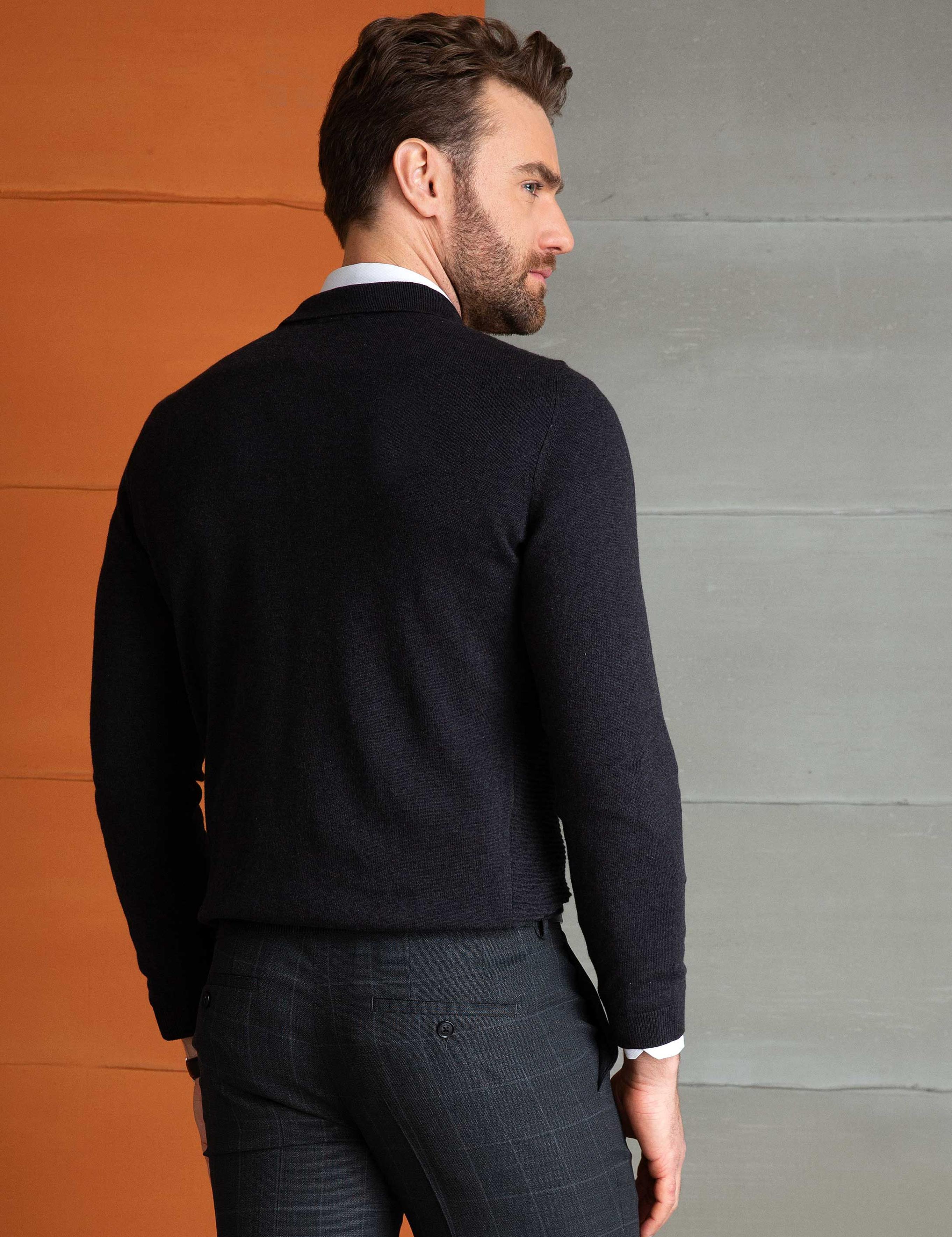 Antrasit Melanj Slim Fit Kazak