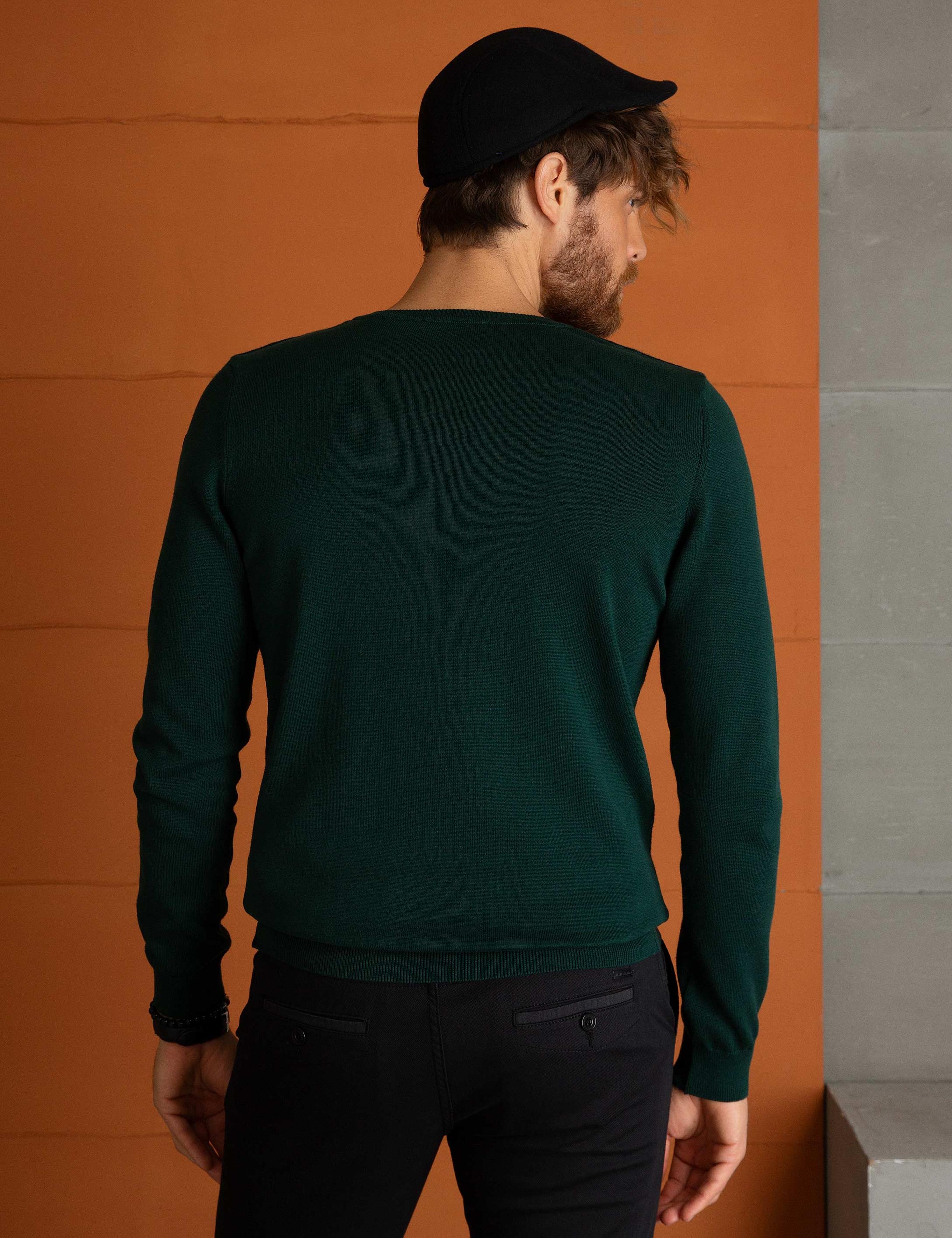 Yeşil Slim Fit Kazak