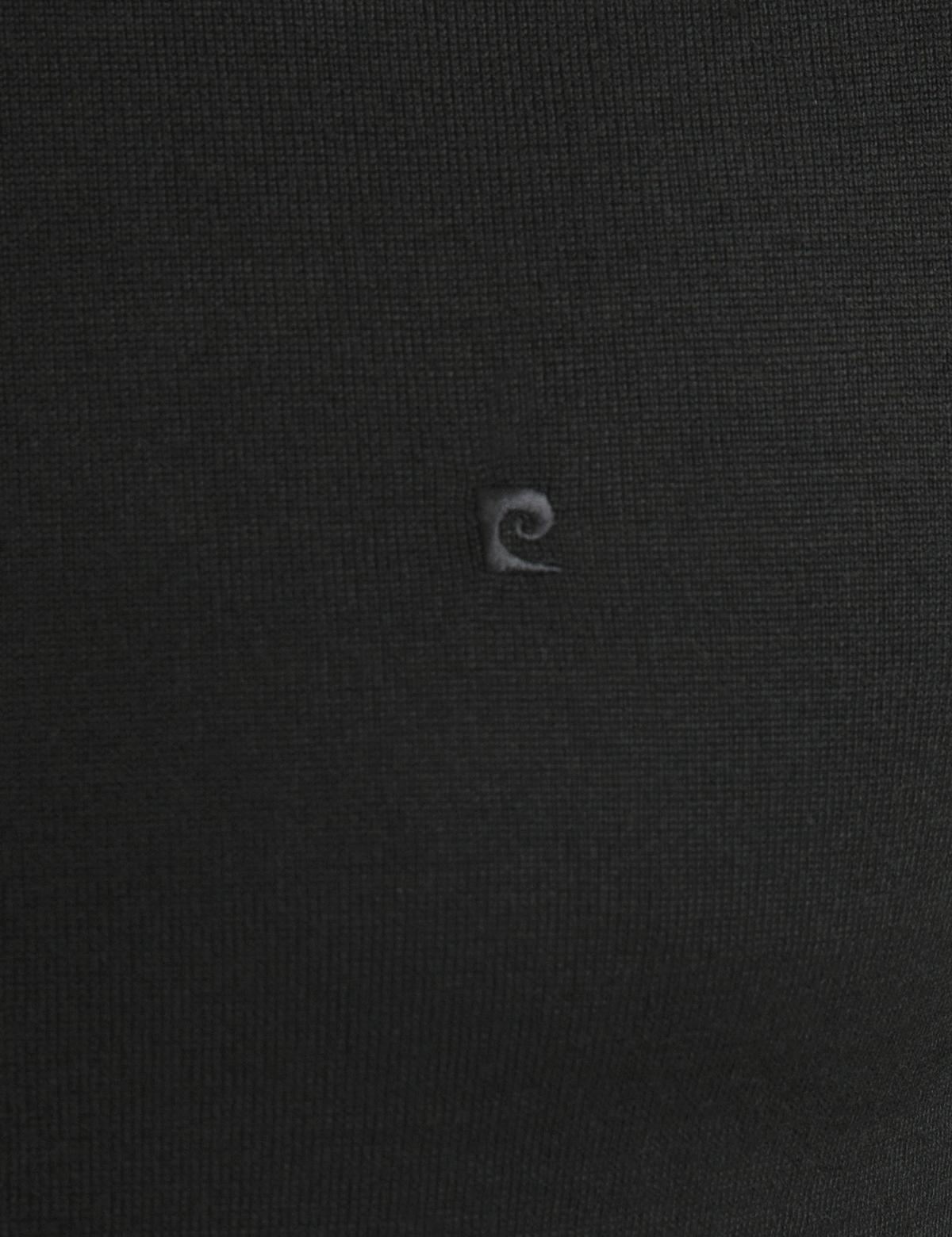 Siyah Slim Fit Bisiklet Yaka Yün Karışımlı Basic Triko Kazak - 50193440001