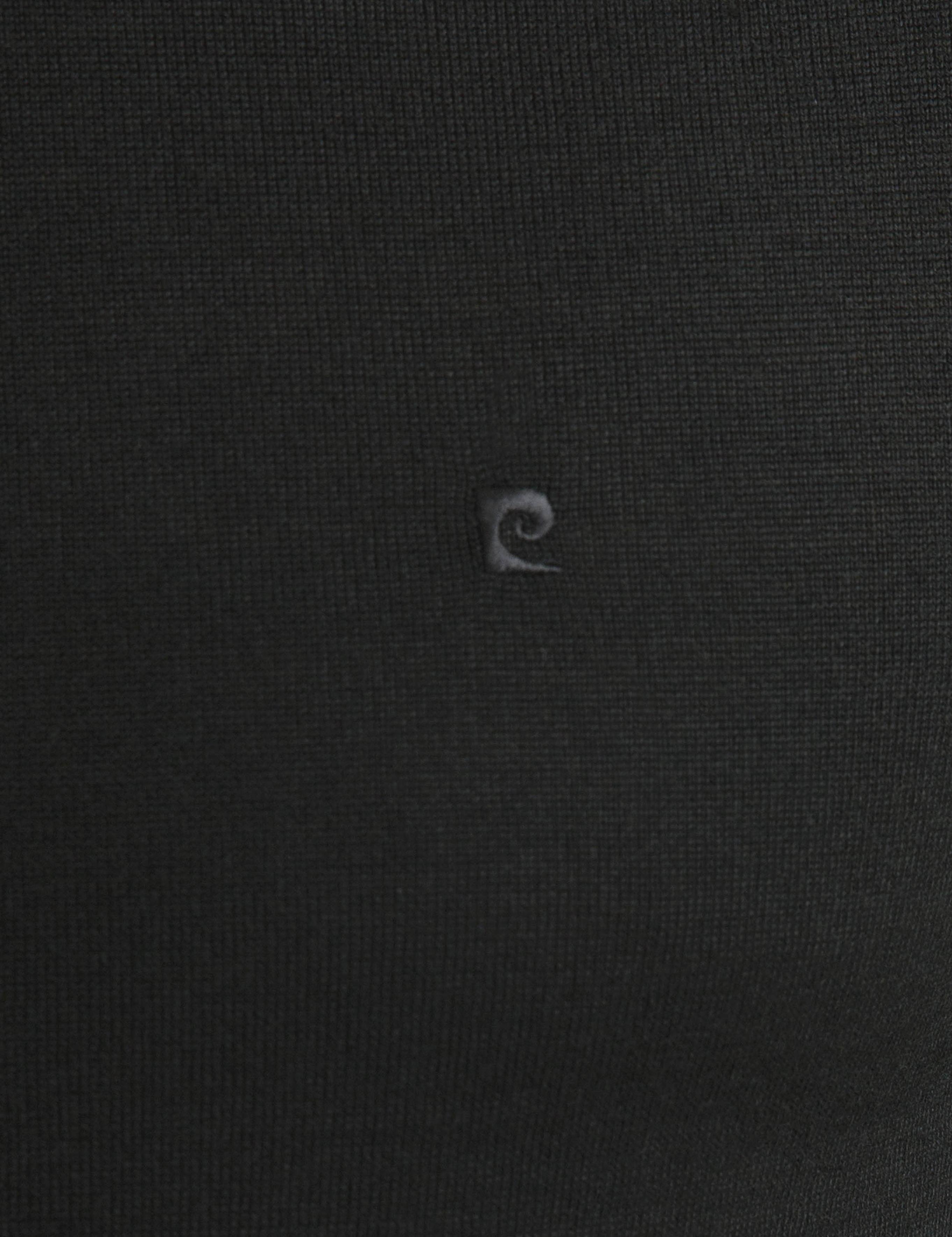 Siyah Slim Fit Bisiklet Yaka Yün Karışımlı Basic Triko Kazak