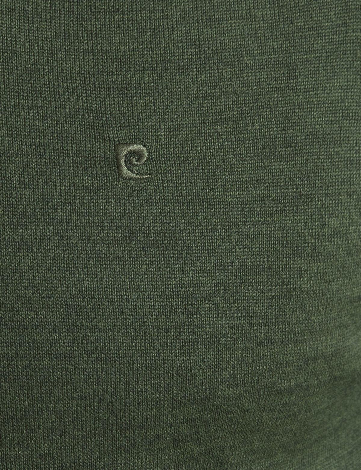 Yeşil Slim Fit V Yaka Basic Triko Kazak - 50193441041