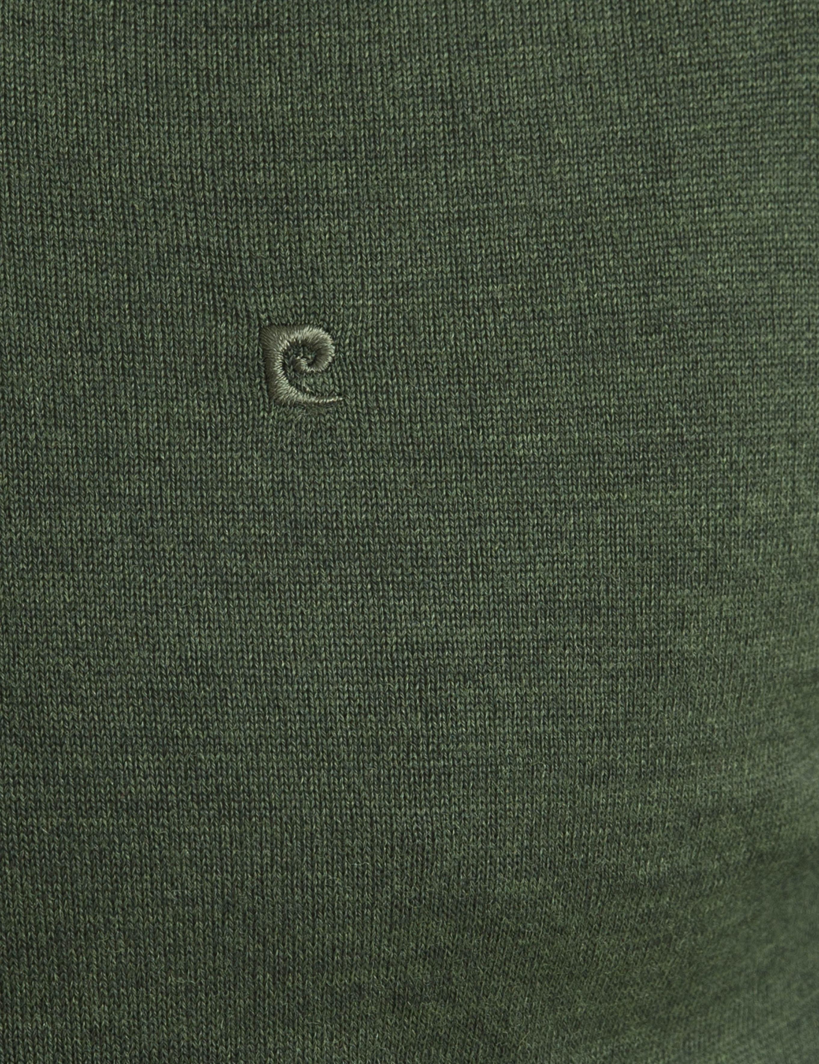 Yeşil Slim Fit V Yaka Basic Triko Kazak