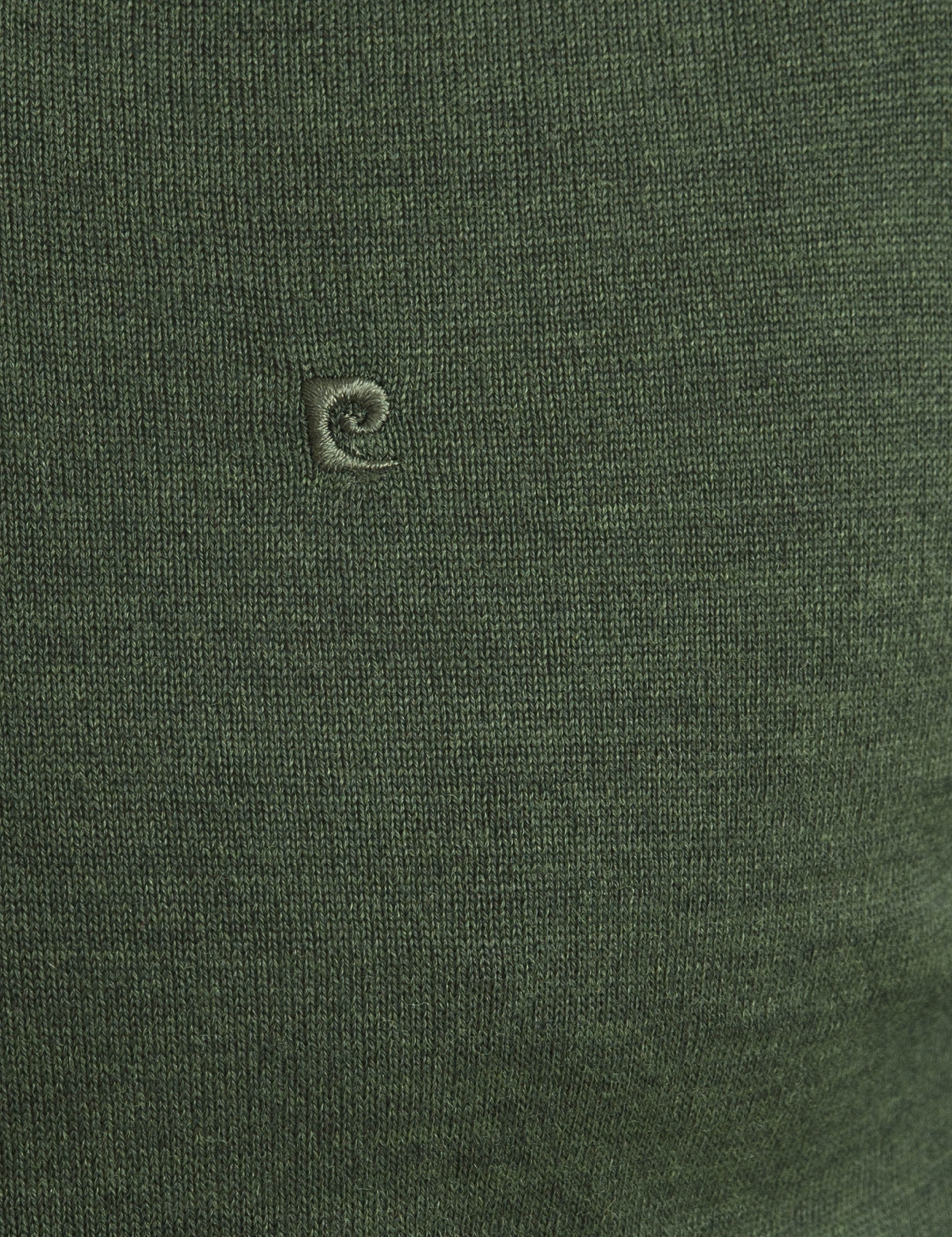 Yeşil Slim Fit V Yaka Basic Triko Kazak - Image 3