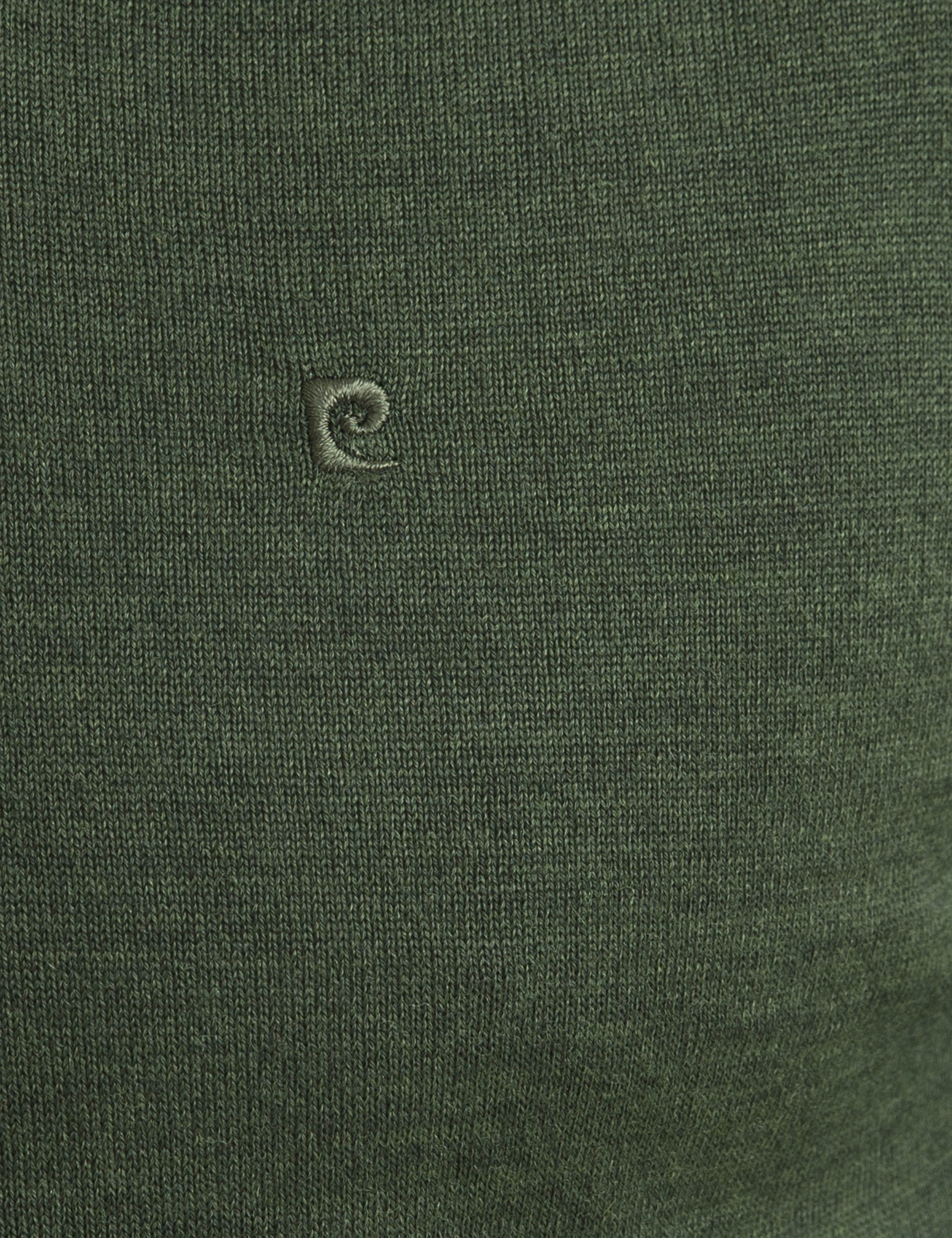 Yeşil Slim Fit V Yaka Basic Triko Kazak