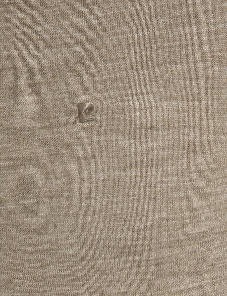 Bej Slim Fit Basic Triko Kazak - 50193441053