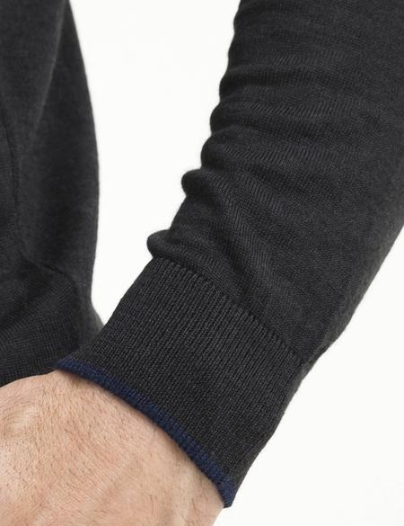 Antrasit Melanj Slim Fit Basic Kazak - 50193441064