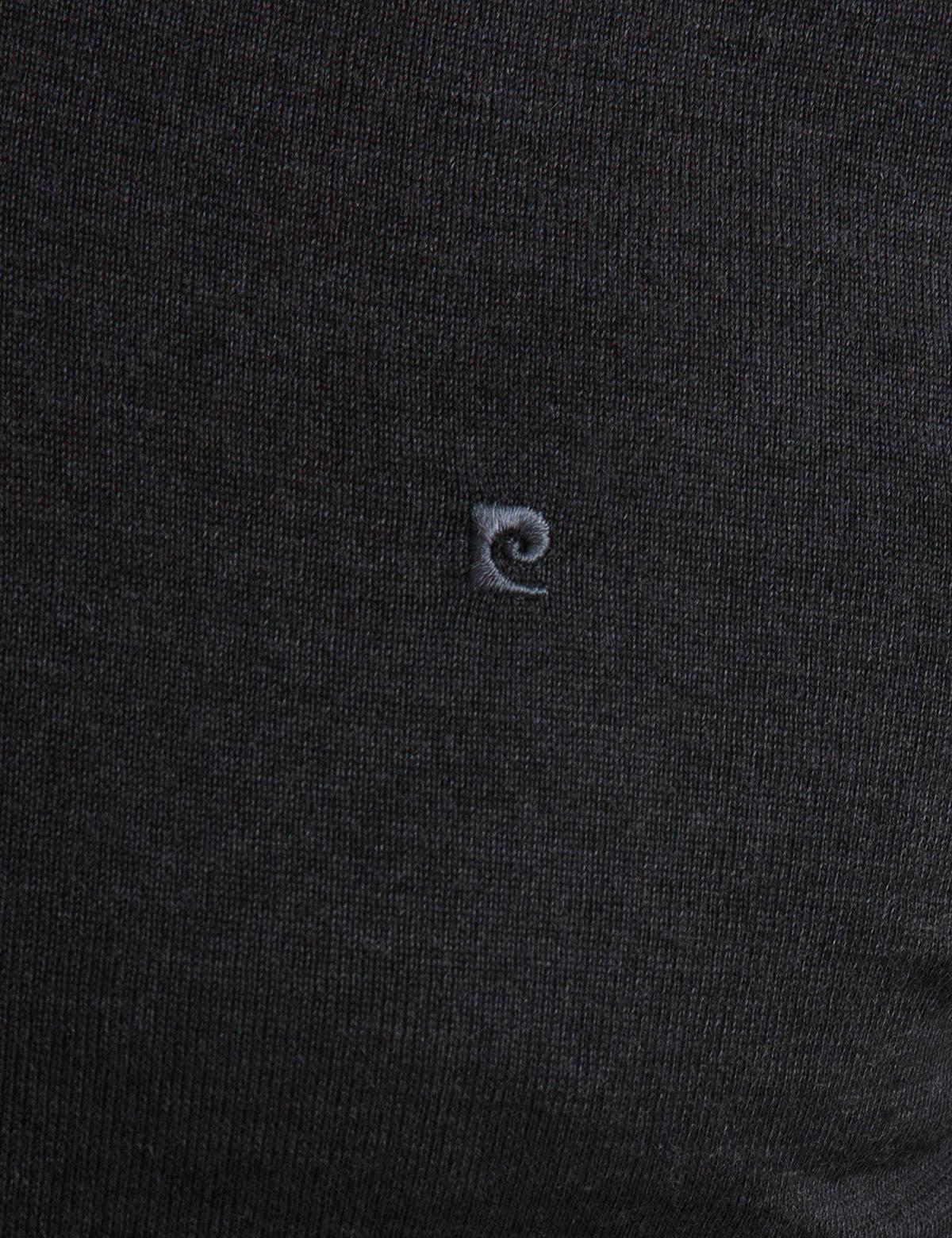 Antrasit Melanj Slim Fit Basic Kazak - 50193441064