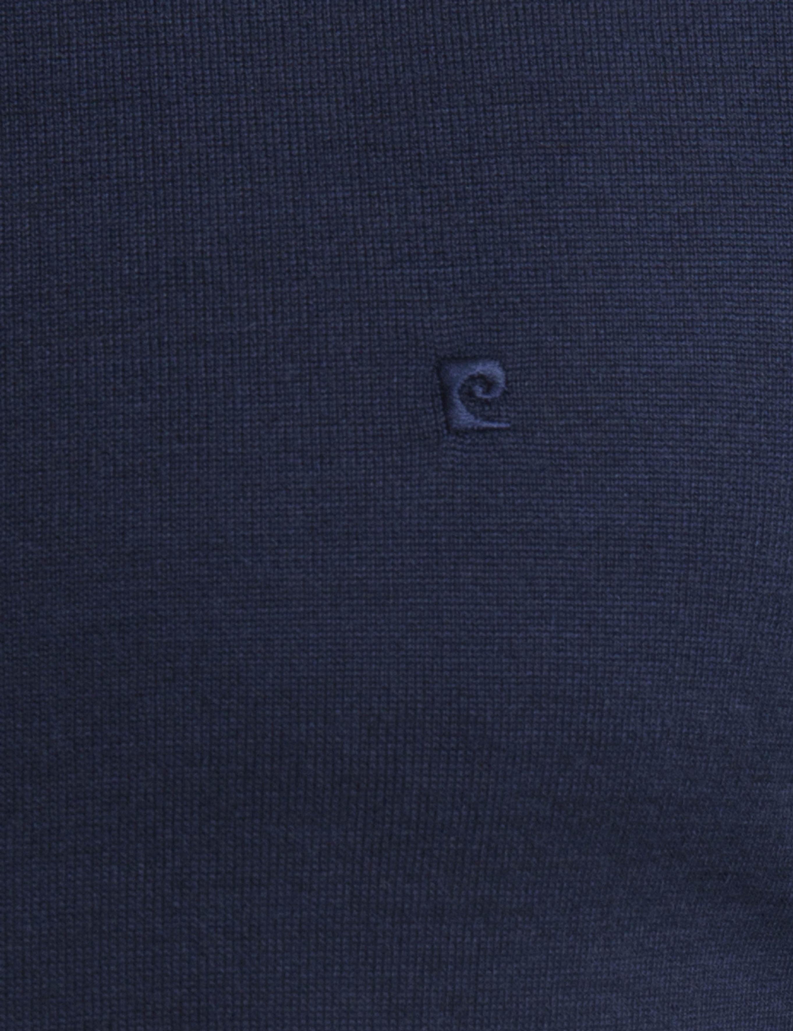 Lacivert Slim Fit Yarım Balıkçı Yaka Yün Karışımlı Basic Triko Kazak