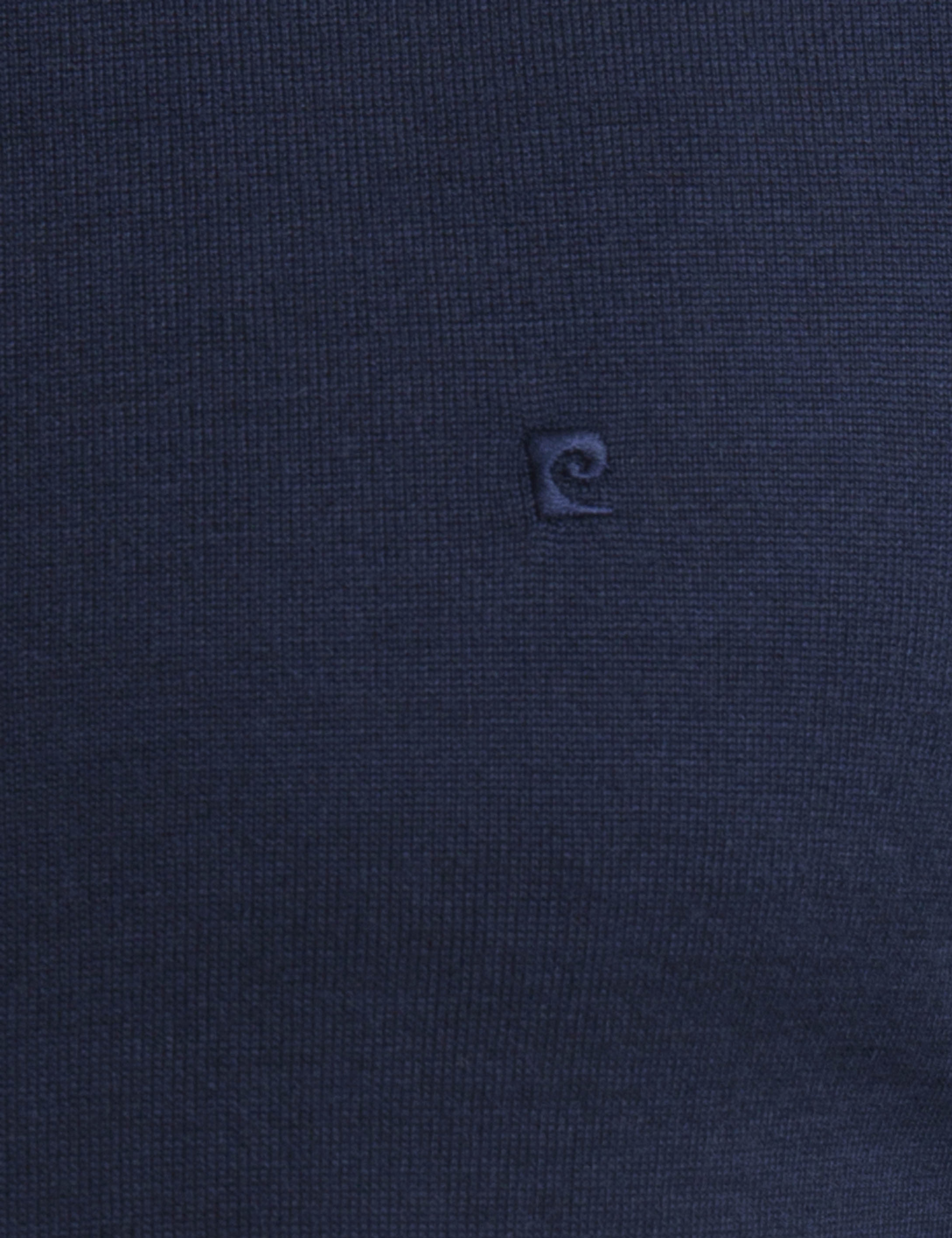 Lacivert Slim Fit Yarım Balıkçı Yaka Yün Karışımlı Basic Triko Kazak