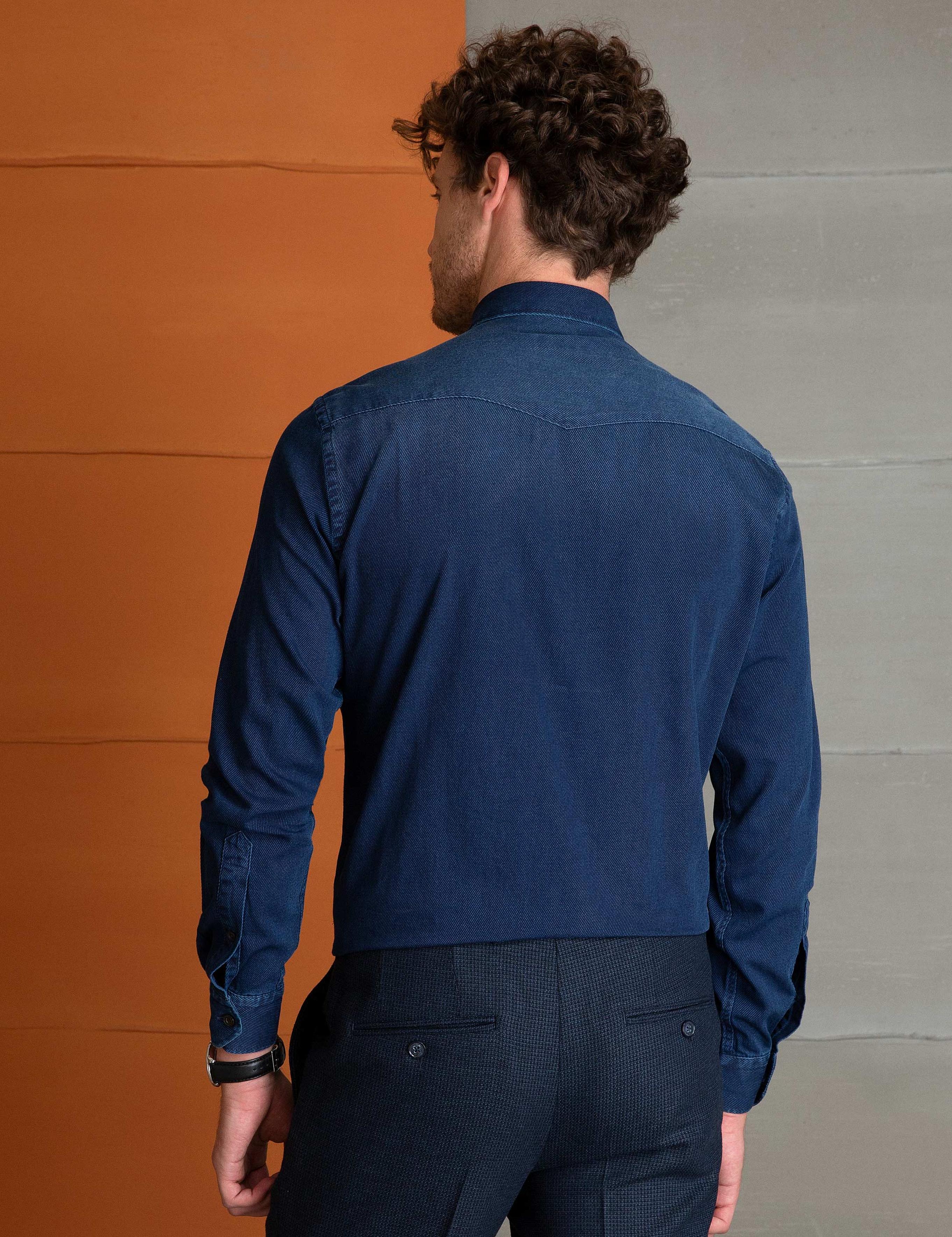 Mavi Slim Fit Gömlek