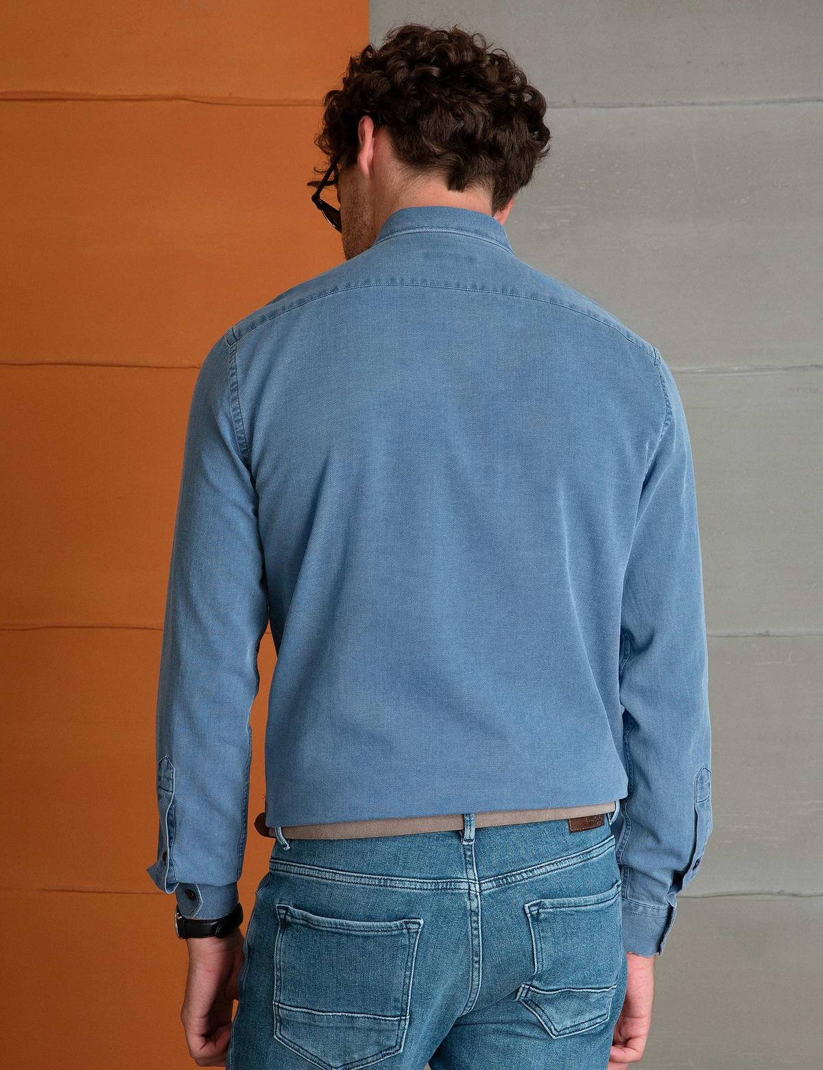 Denim Slim Fit Gömlek - 50193490006