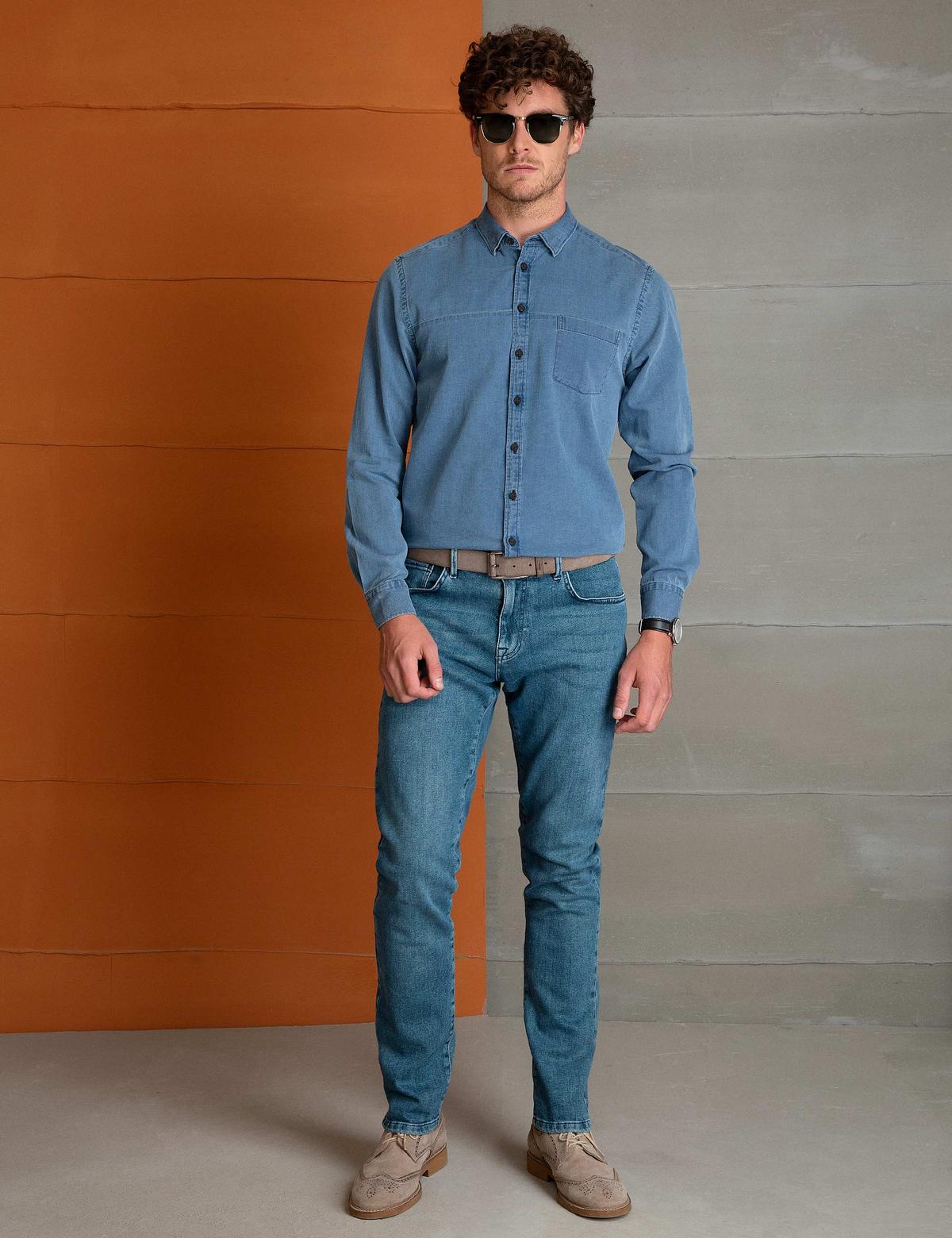 Denim Slim Fit Gömlek