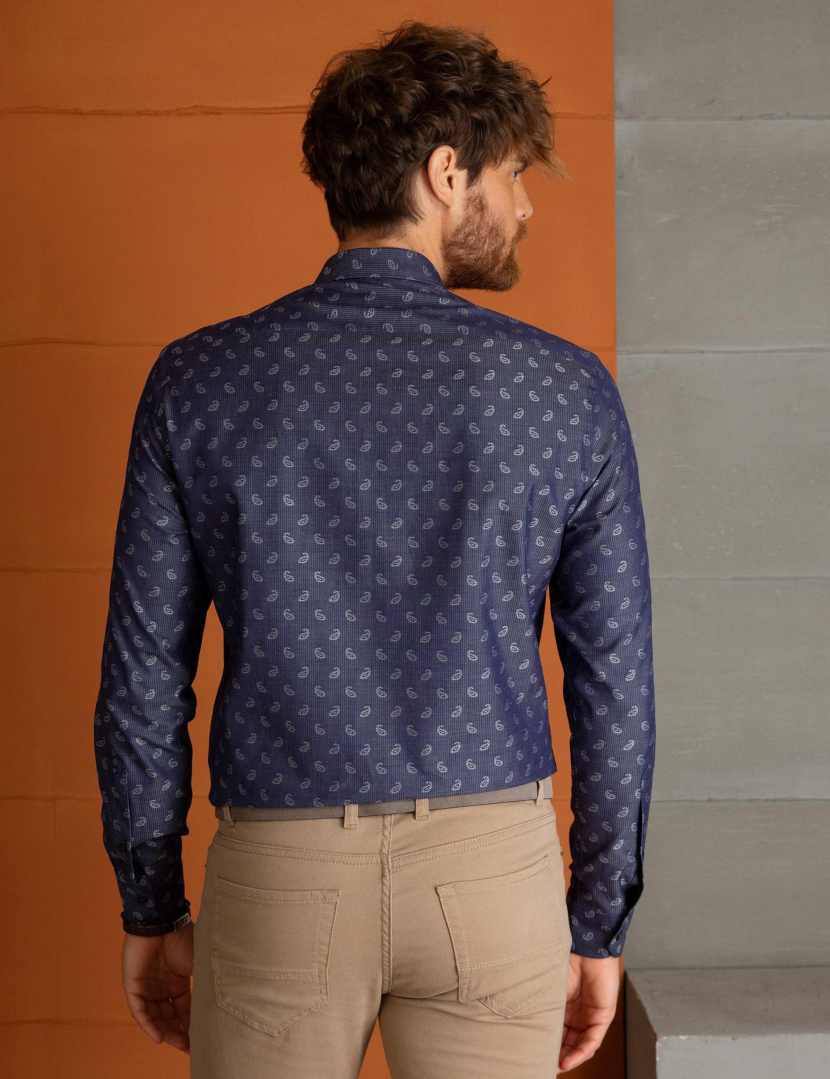 İndigo Slim Fit Gömlek