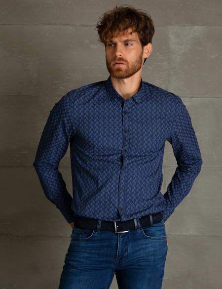 Lacivert Slim Fit Gömlek - 50193513016