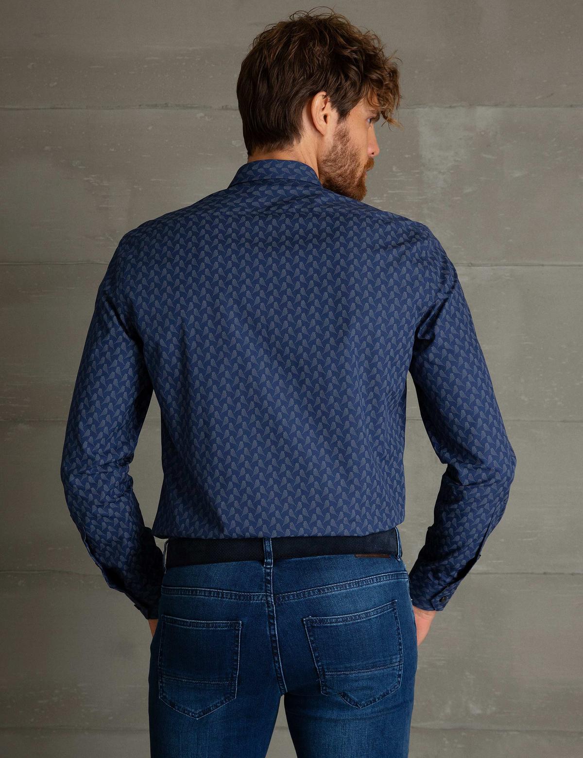 Lacivert Slim Fit Gömlek - 50193513016