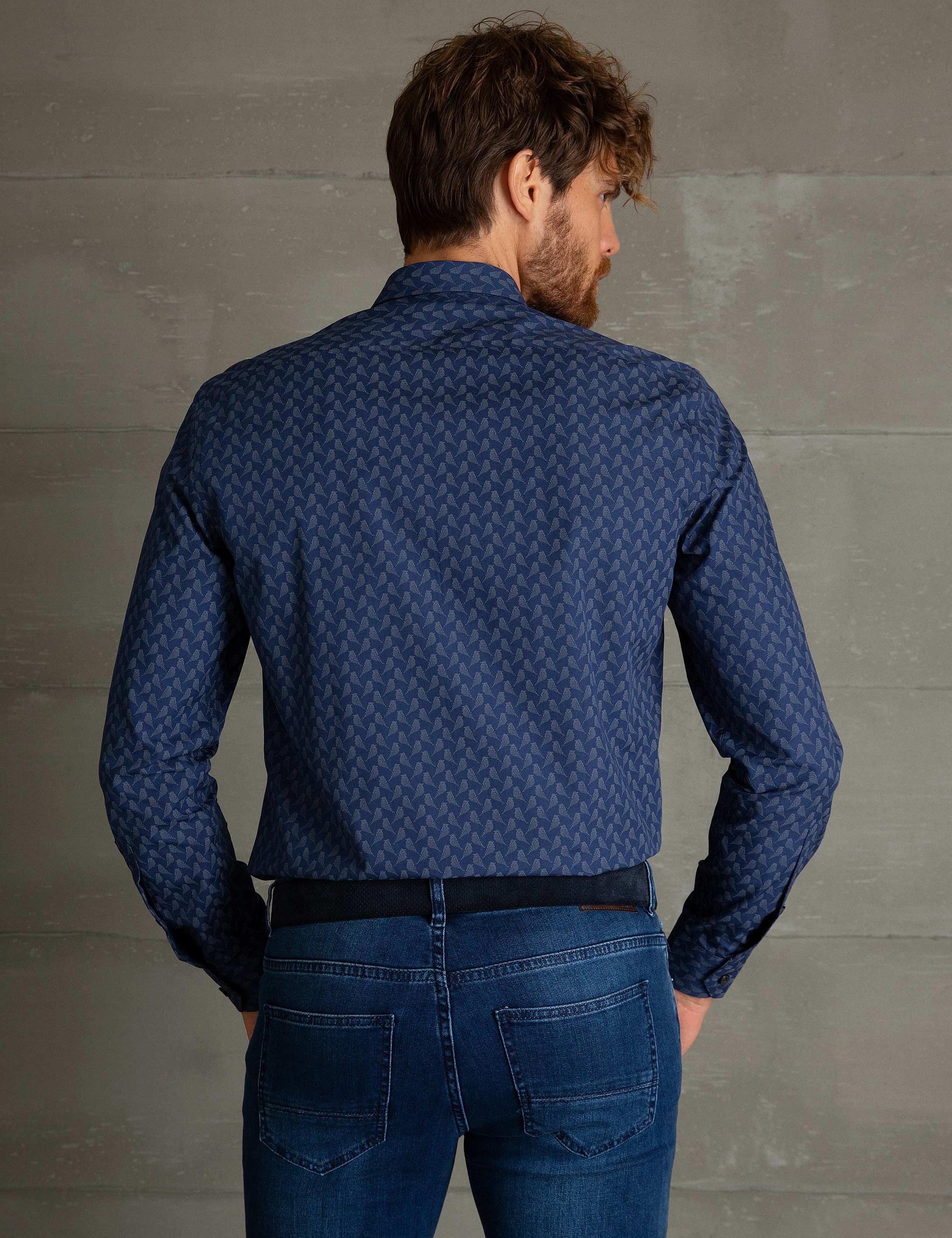 Lacivert Slim Fit Gömlek