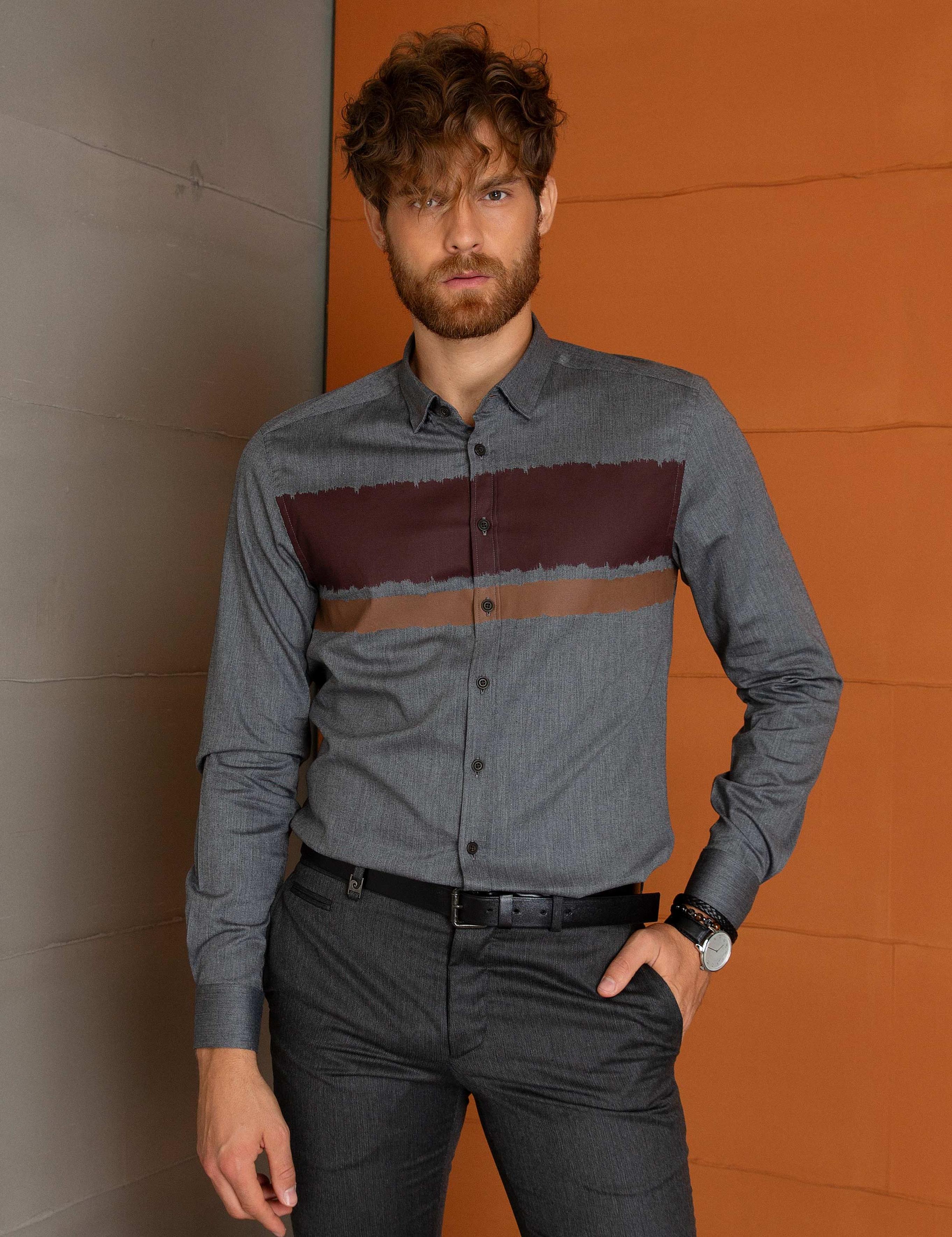 Füme Slim Fit Gömlek