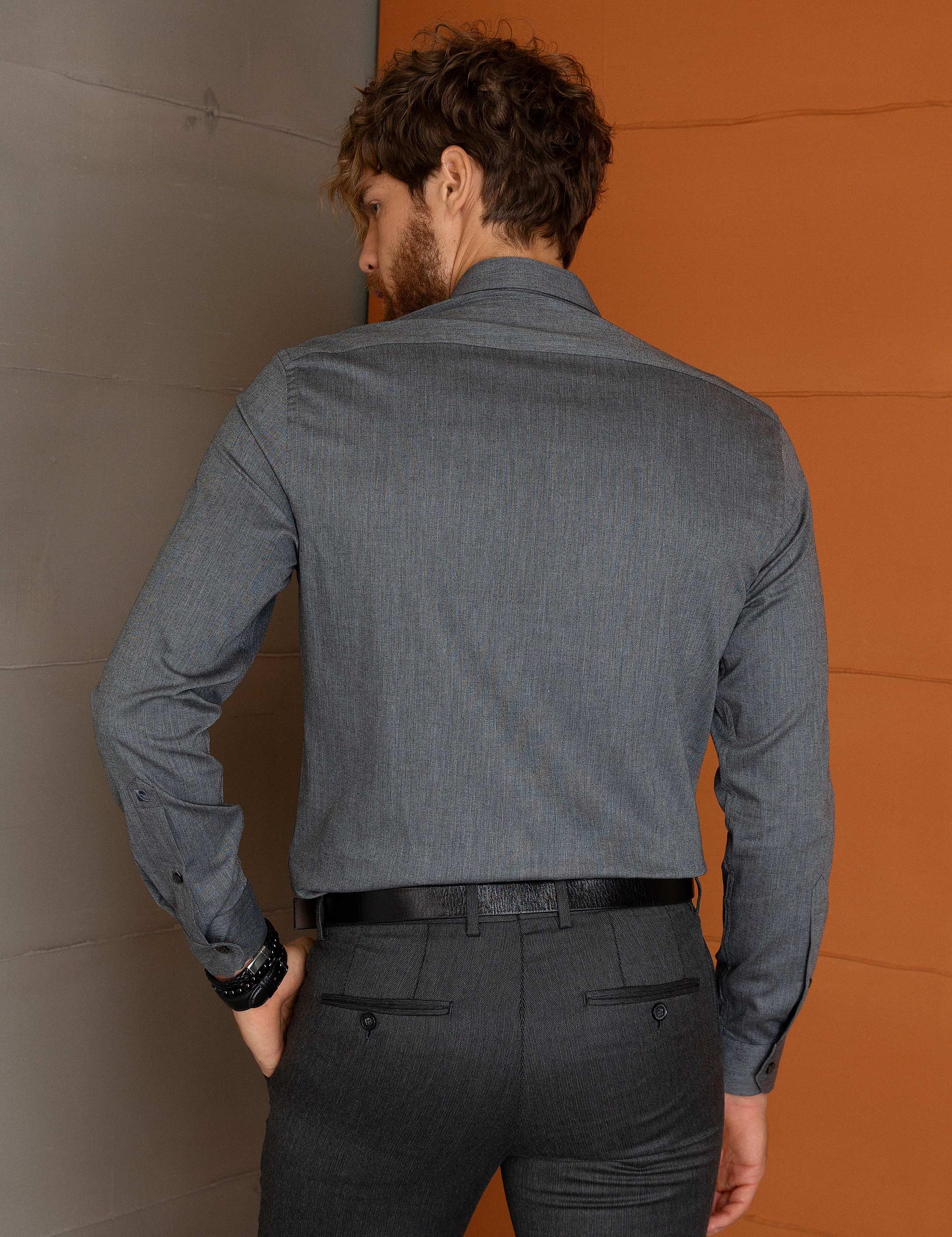 Füme Slim Fit Gömlek